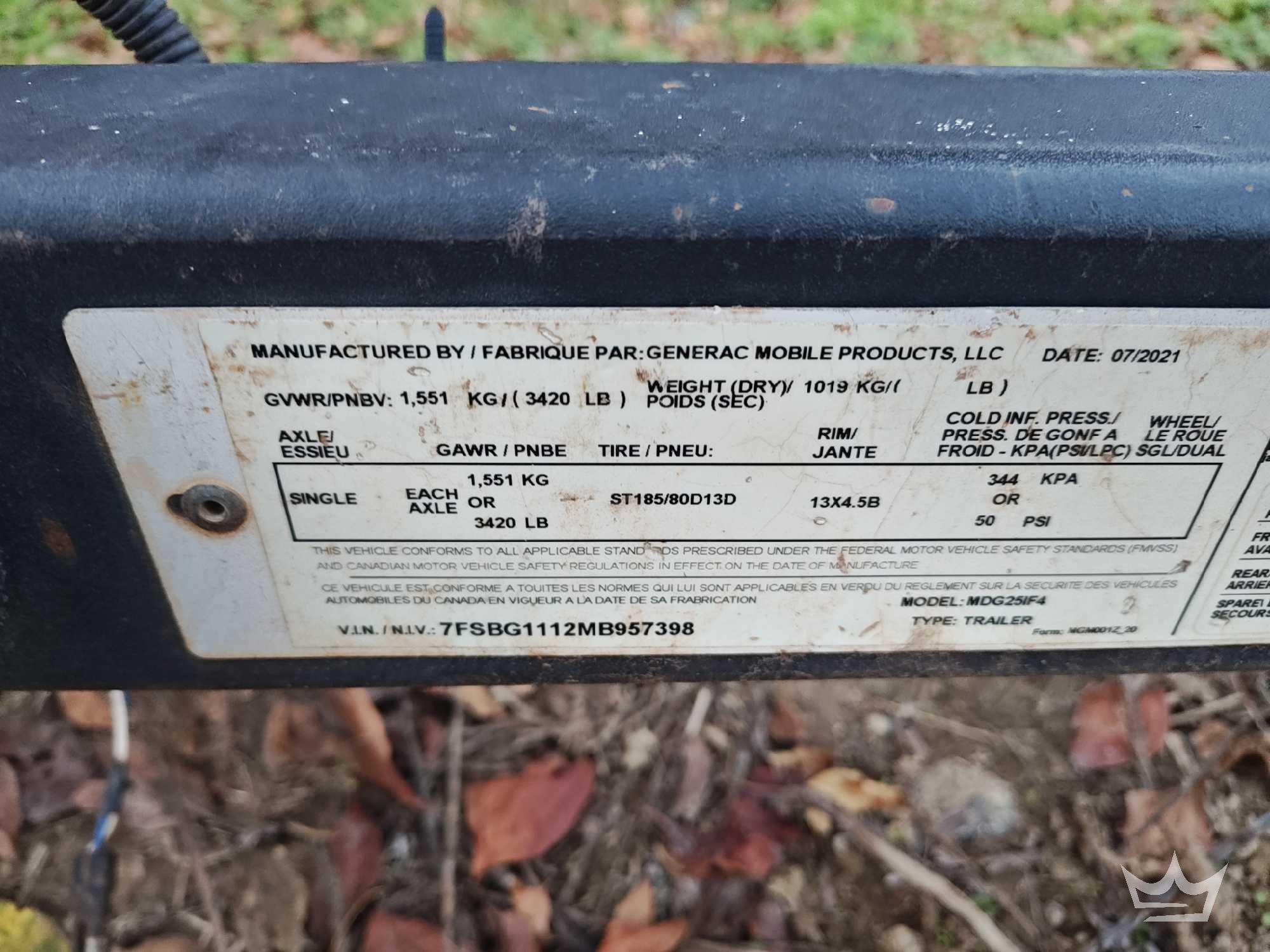 2021 Generac MDG25IF4