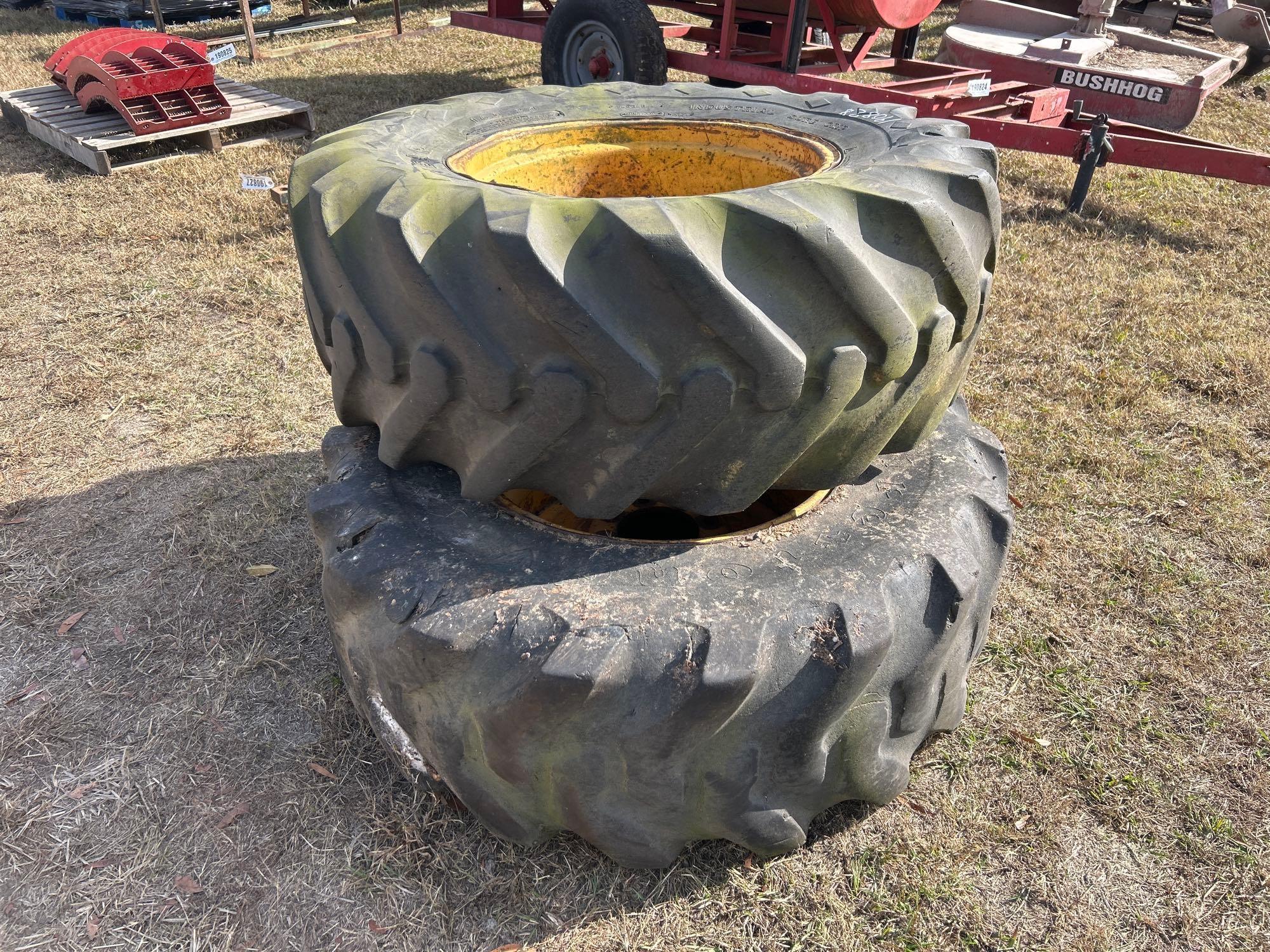 (2) 16.9-24 TIRES & WHEELS