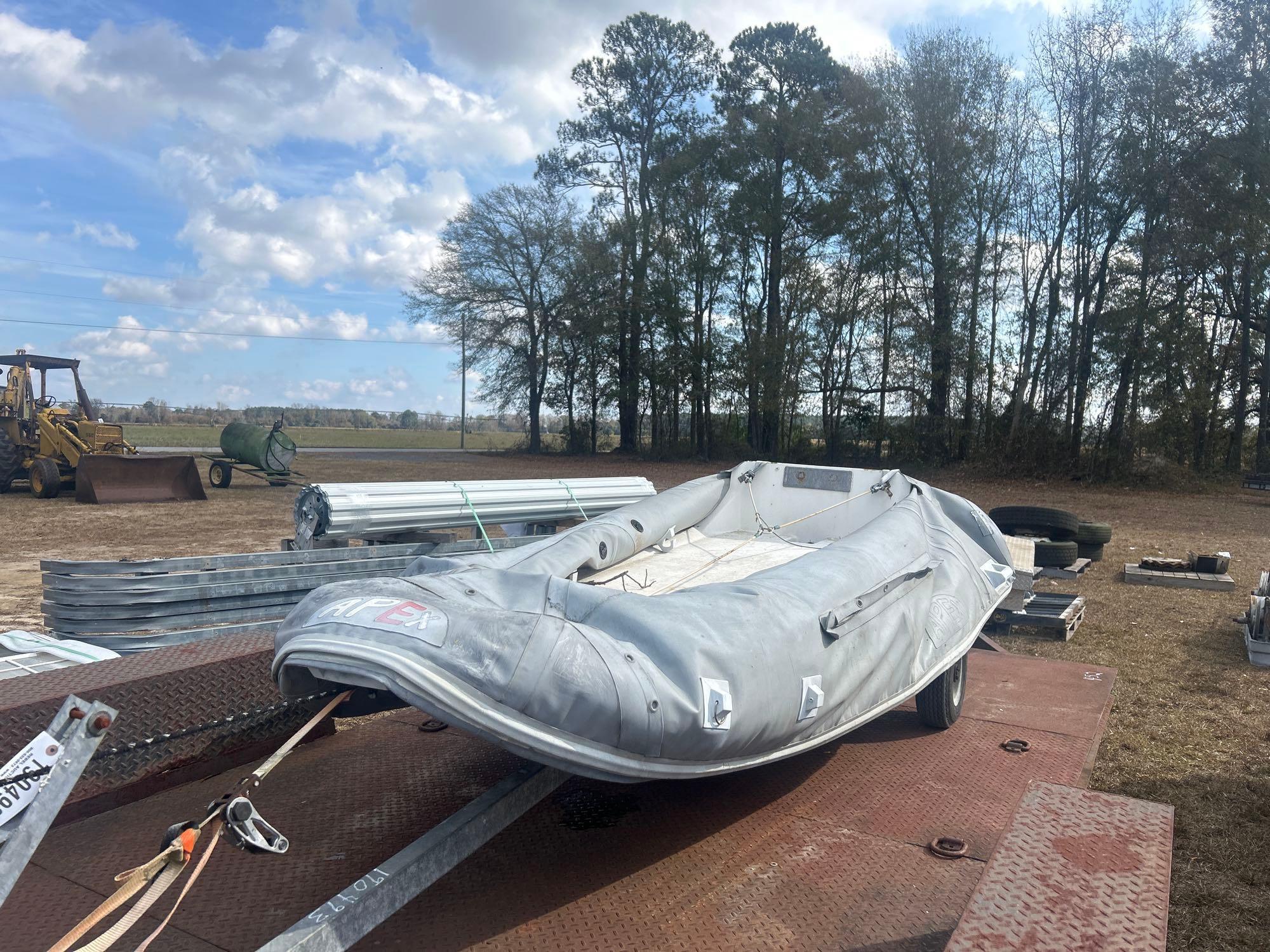 INFLATABLE BOAT & TRAILER