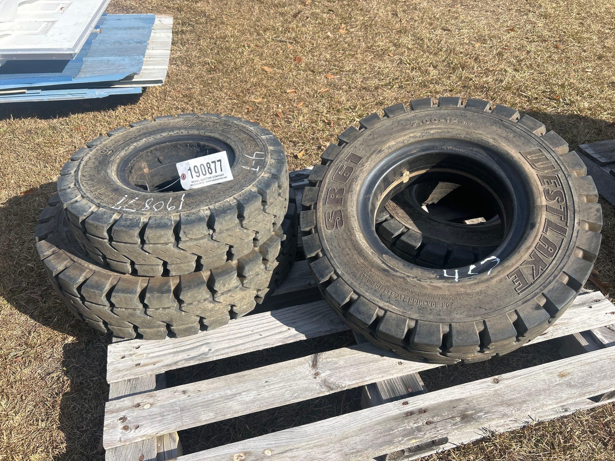 SET OF FORKLIFT TIRES