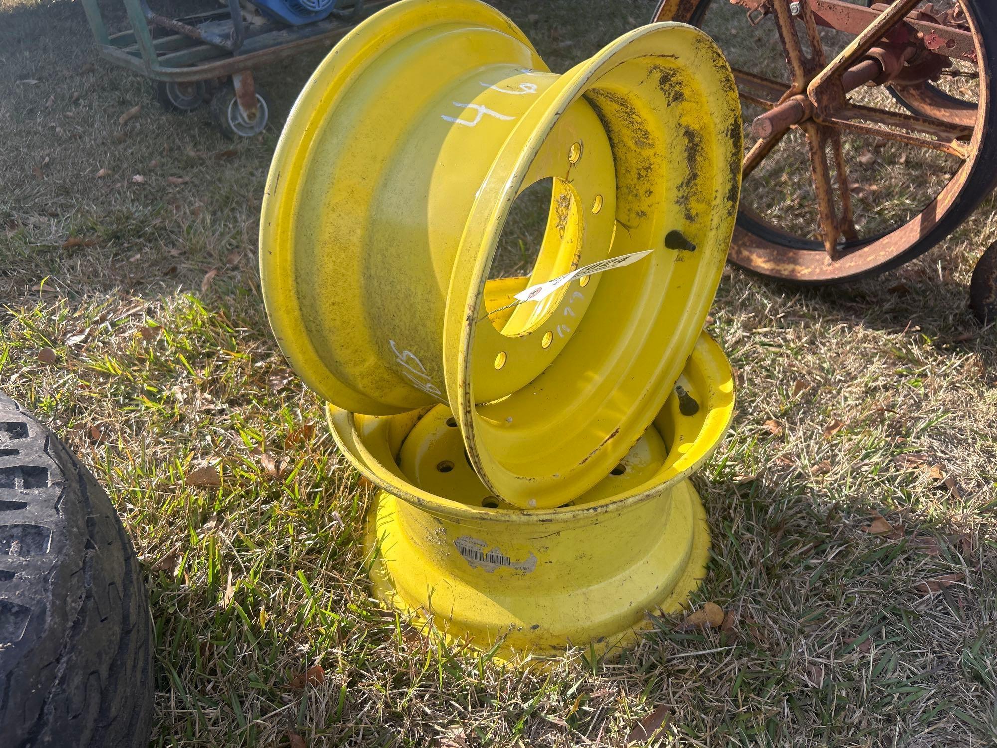 (2) JOHN DEERE 8 LUG RIMS