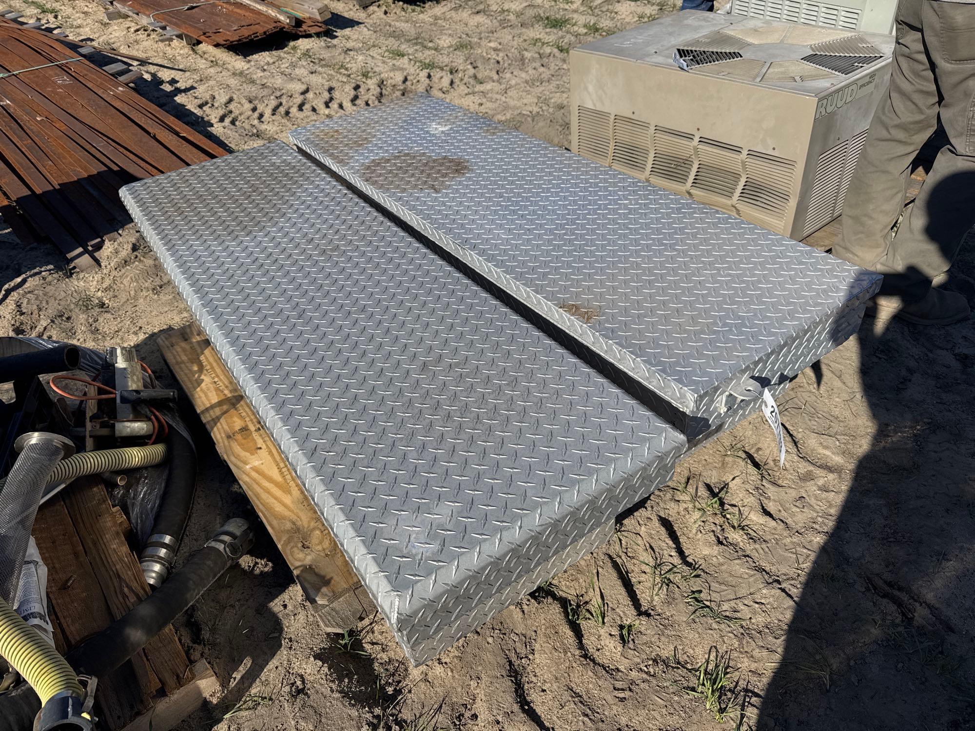 (2) ALUMINUM TRUCK TOOL BOXES & MISC