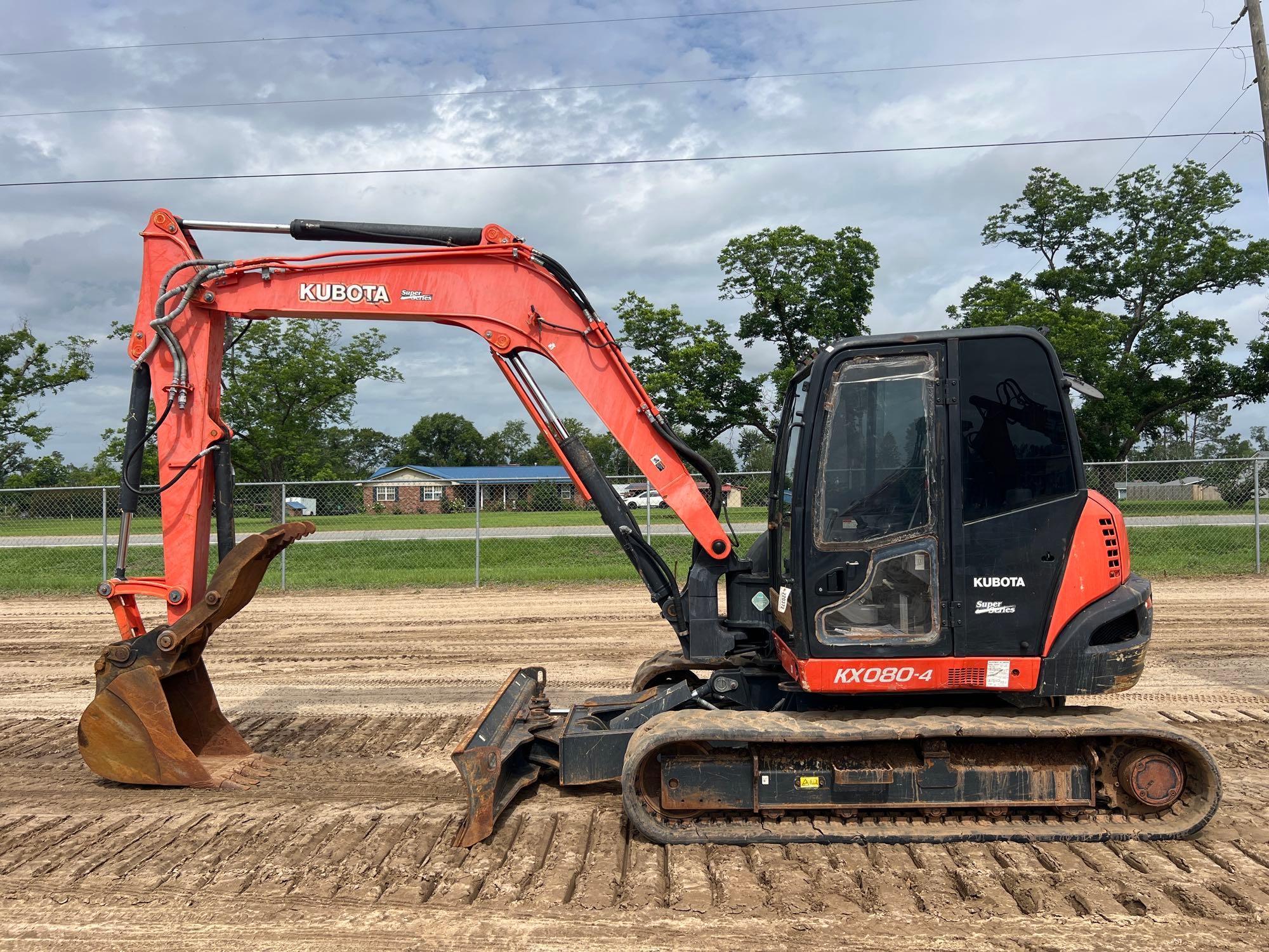 2018 KUBOTA KX080-4S EXCAVATOR