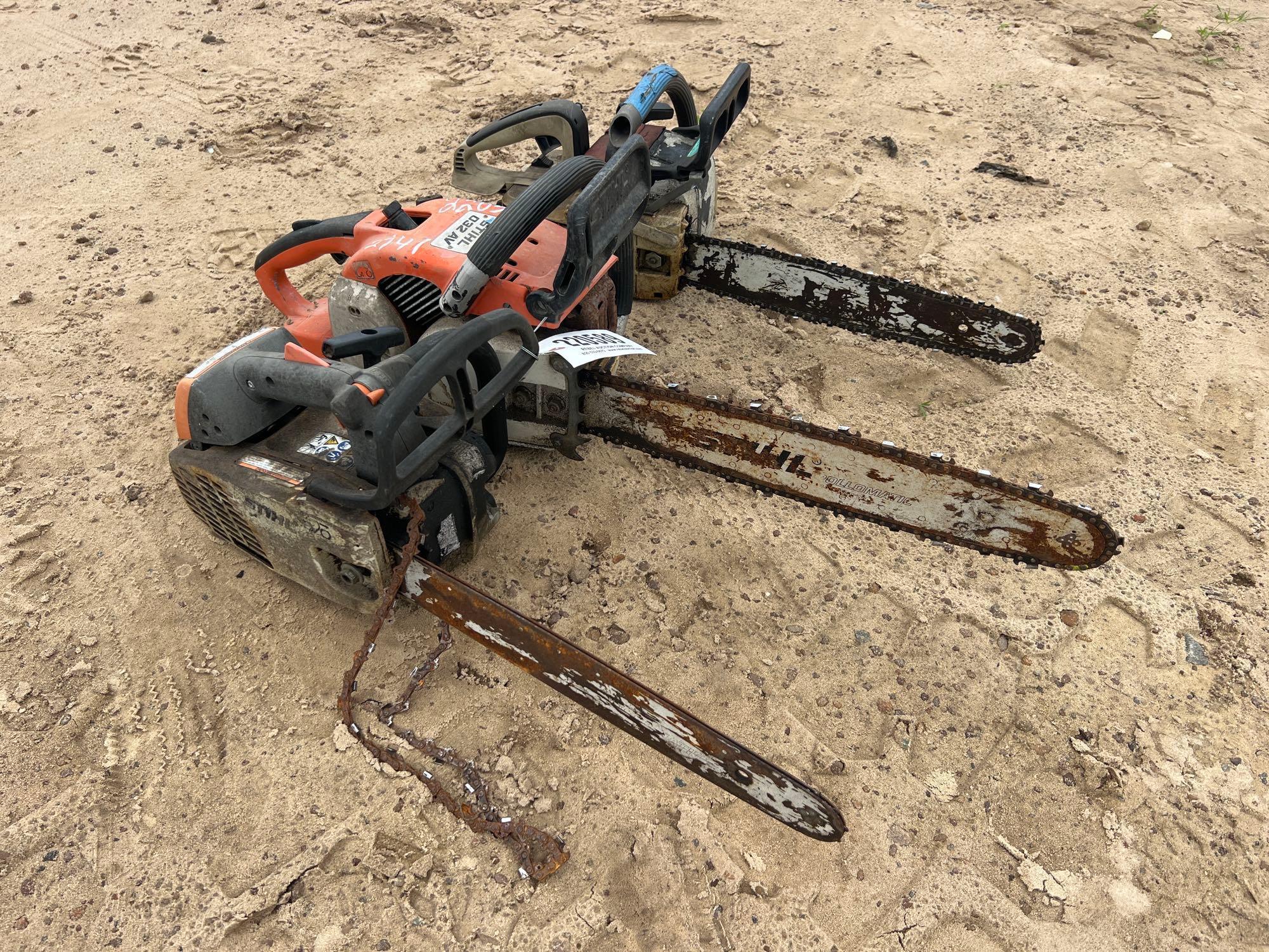 (3) STIHL GAS CHAINSAWS