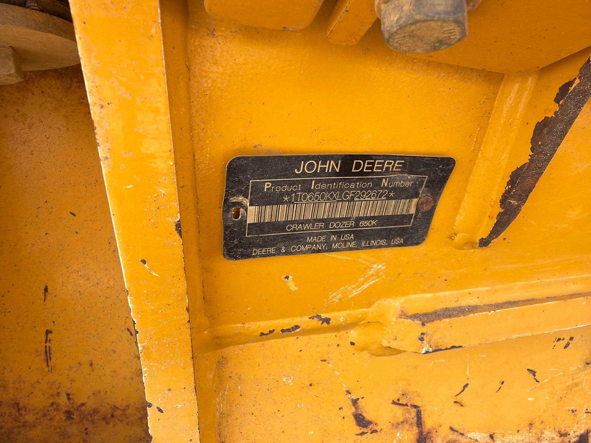 2016 John Deere 650K LGP