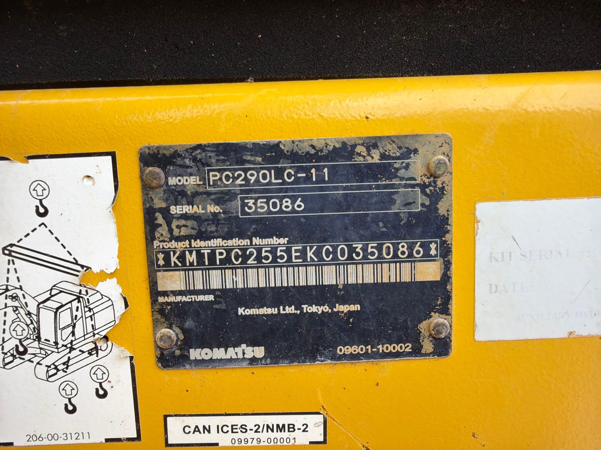 2019 Komatsu PC290LC-10
