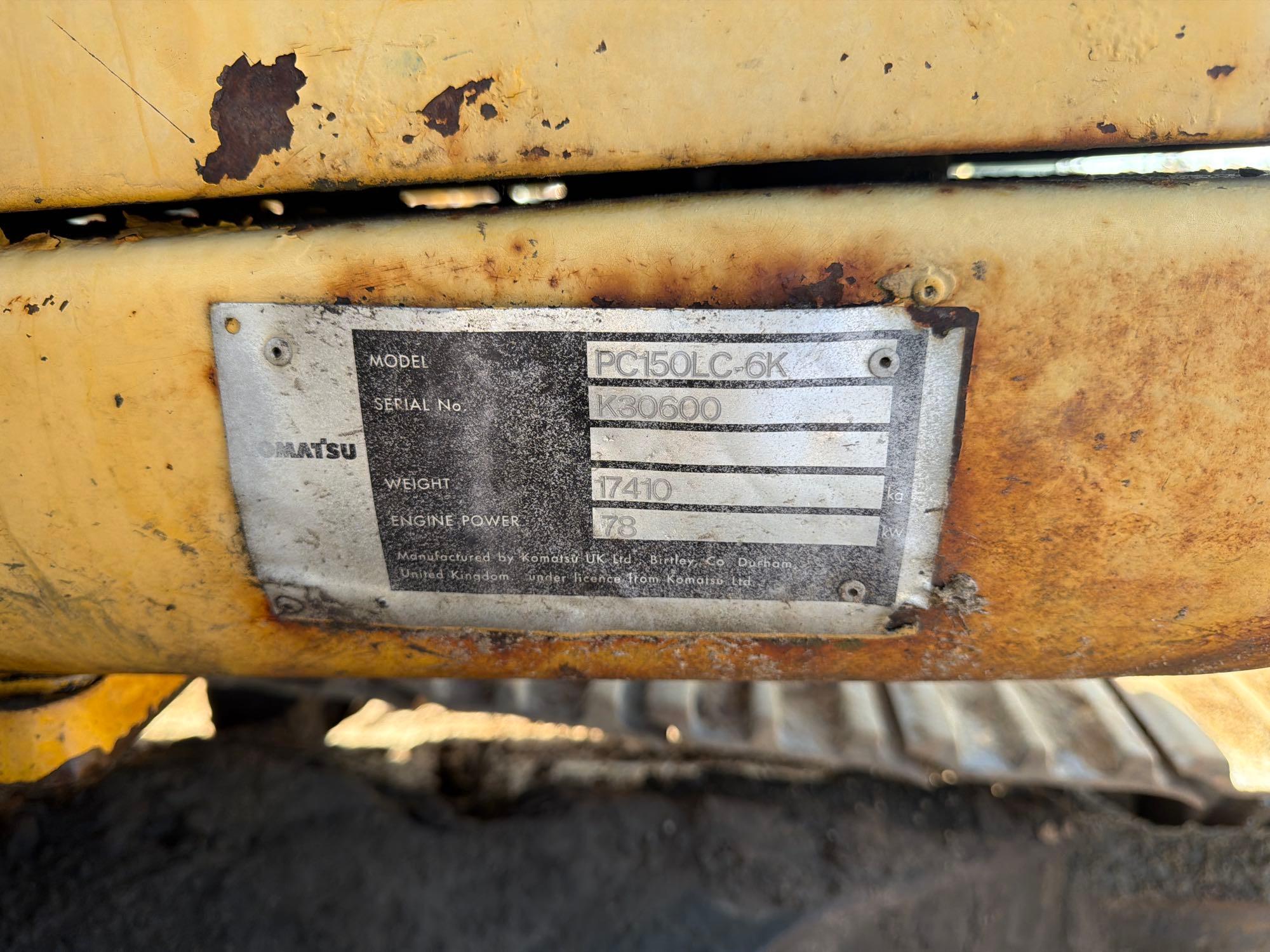 1999 Komatsu PC150-6K