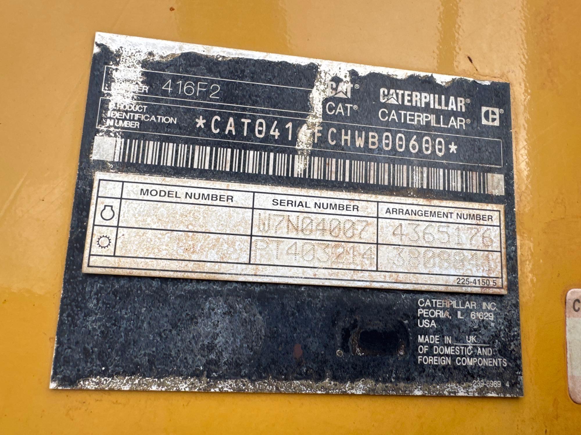 2019 Caterpillar 416F2