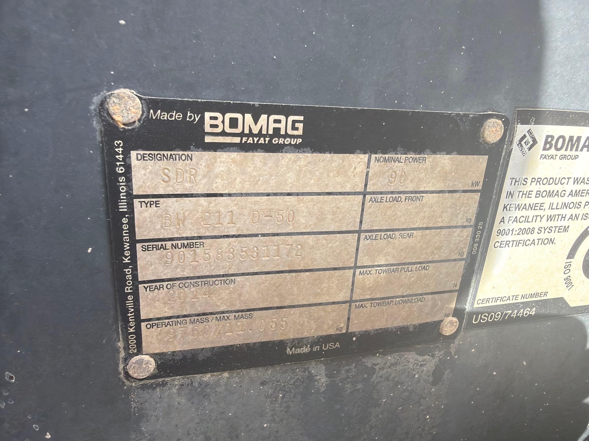 2014 Bomag BW211 SERIES