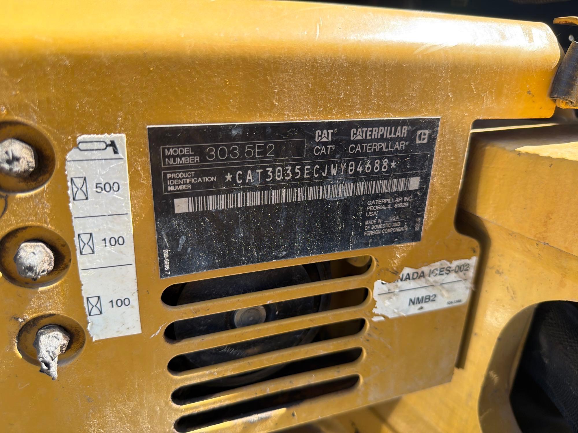 2018 Caterpillar 303.5E2CR