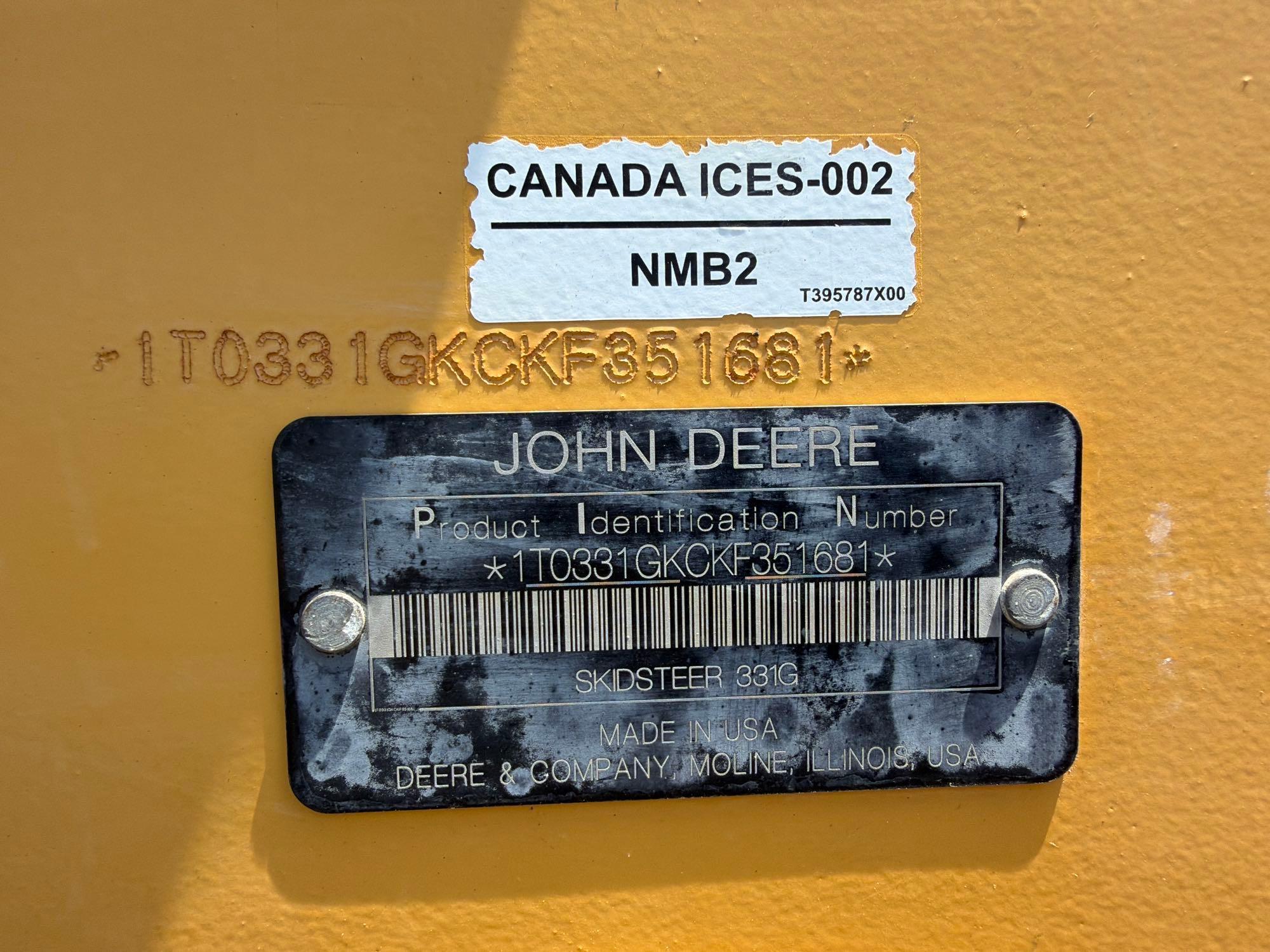 2019 John Deere 331G