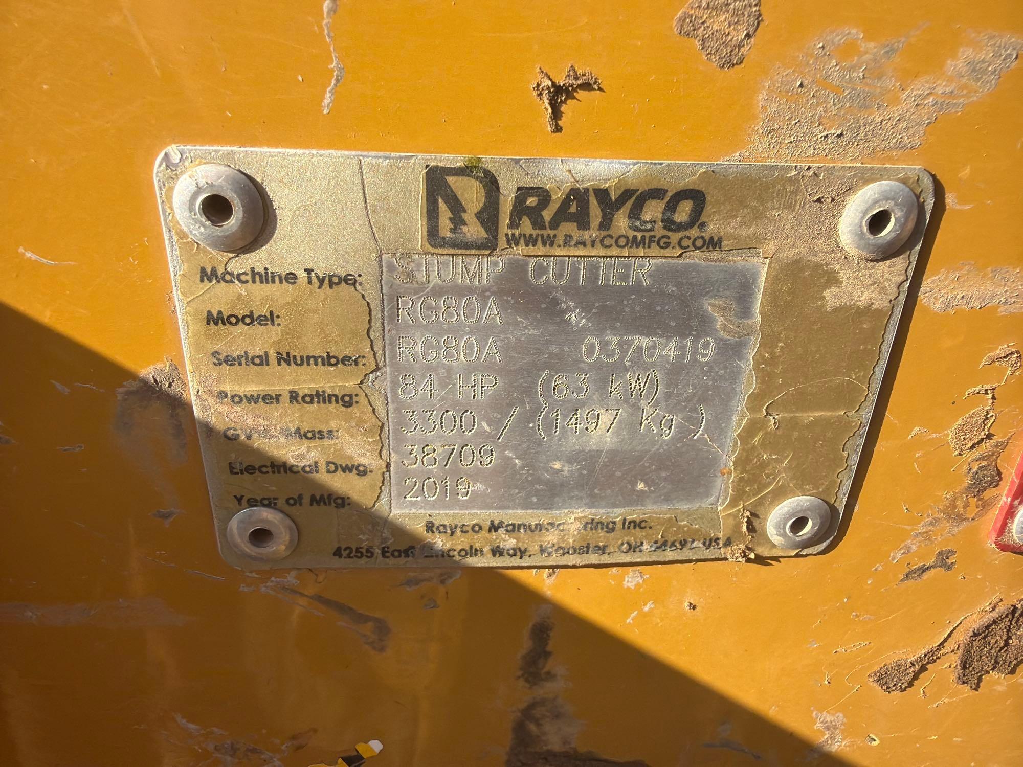 2019 Rayco RG80