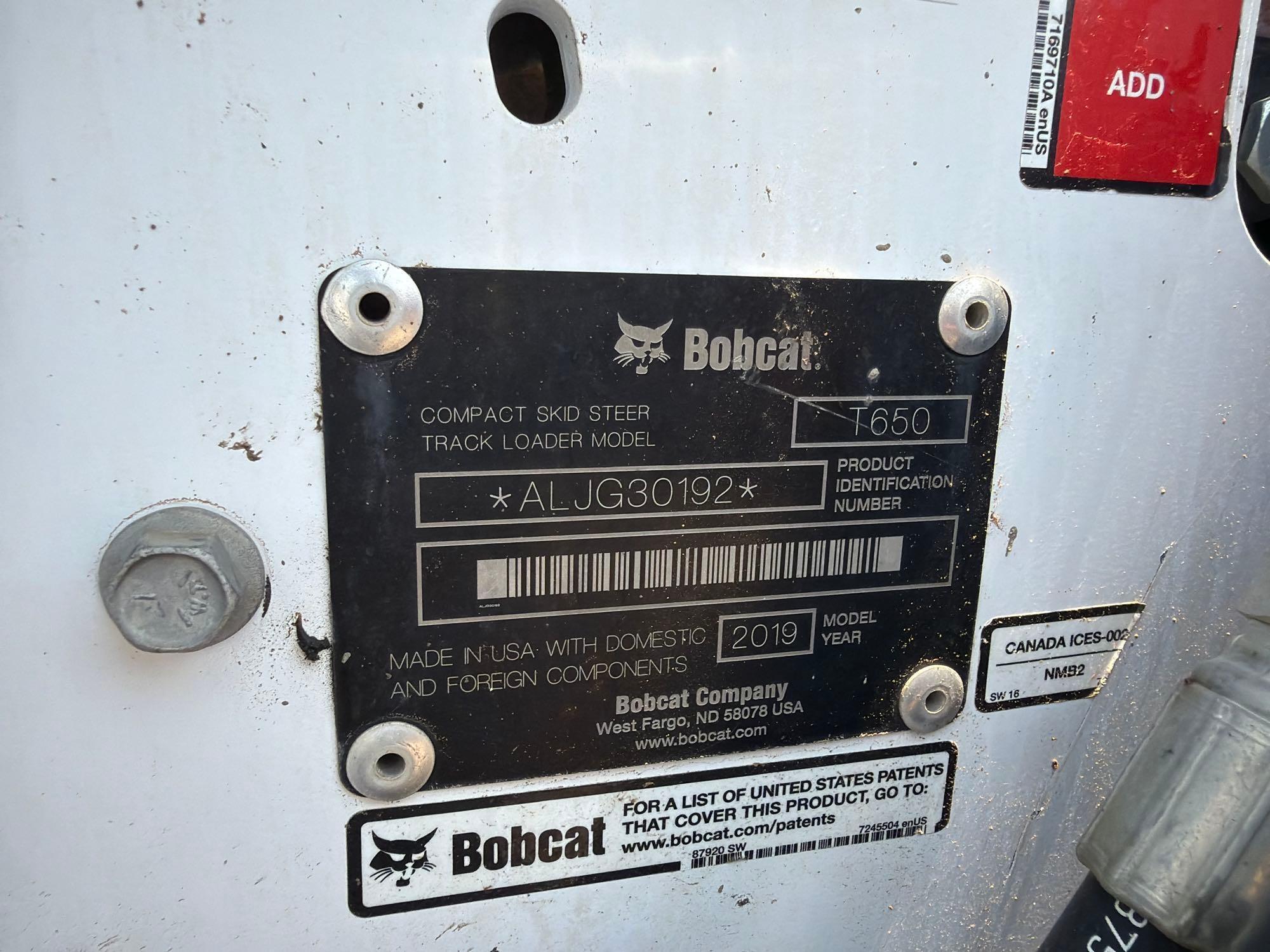 2019 Bobcat T650