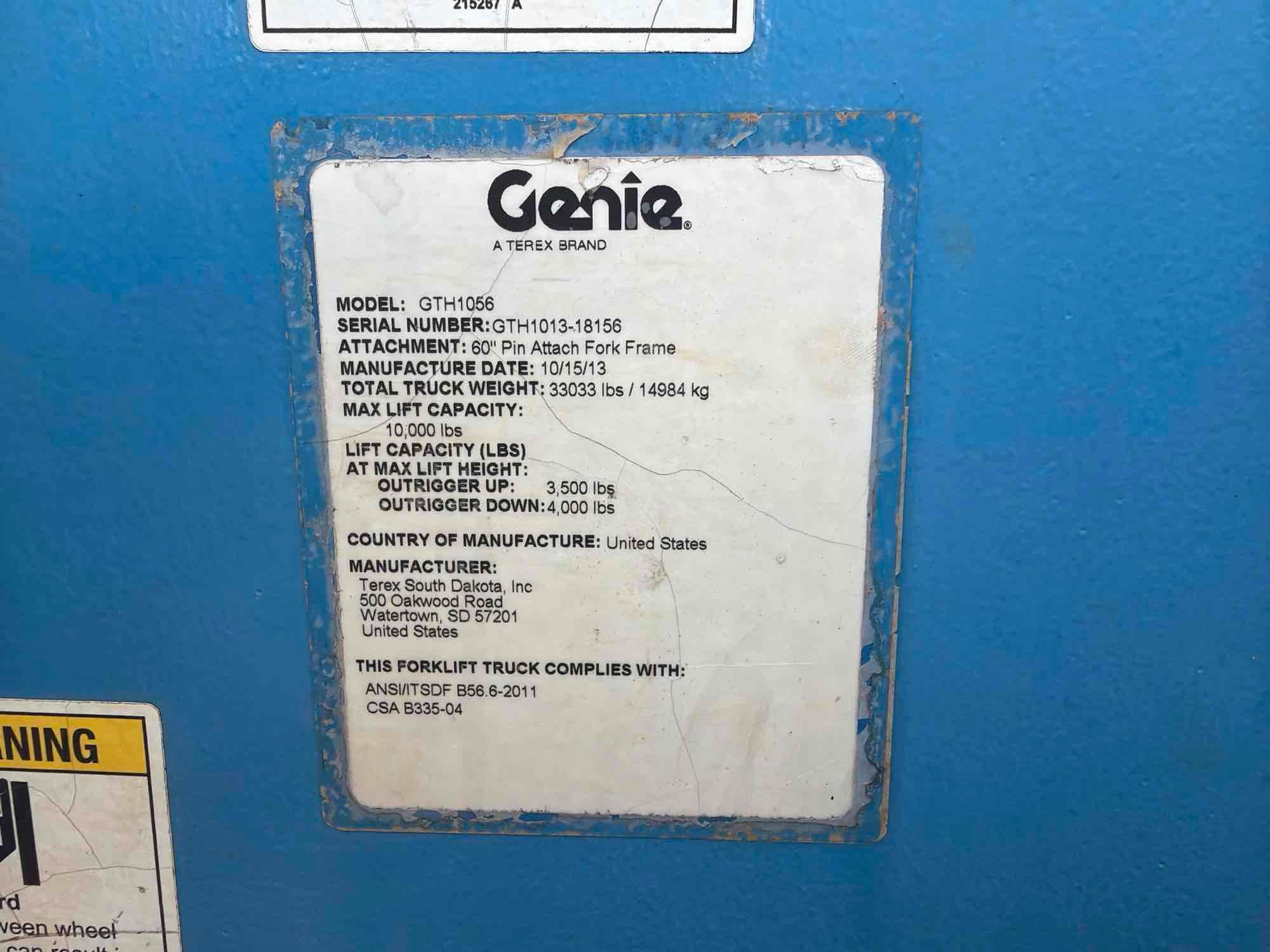 2014 Genie GTH1056