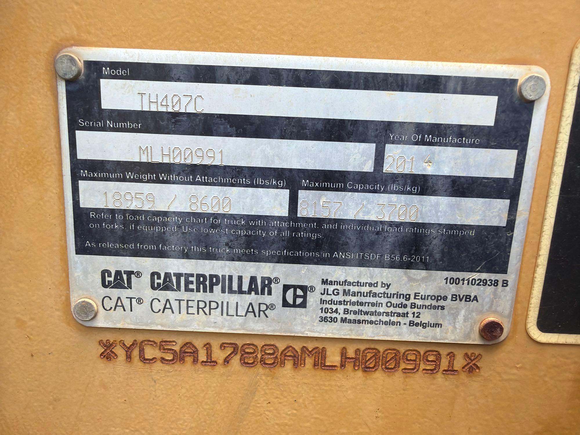 2014 Caterpillar TH407C