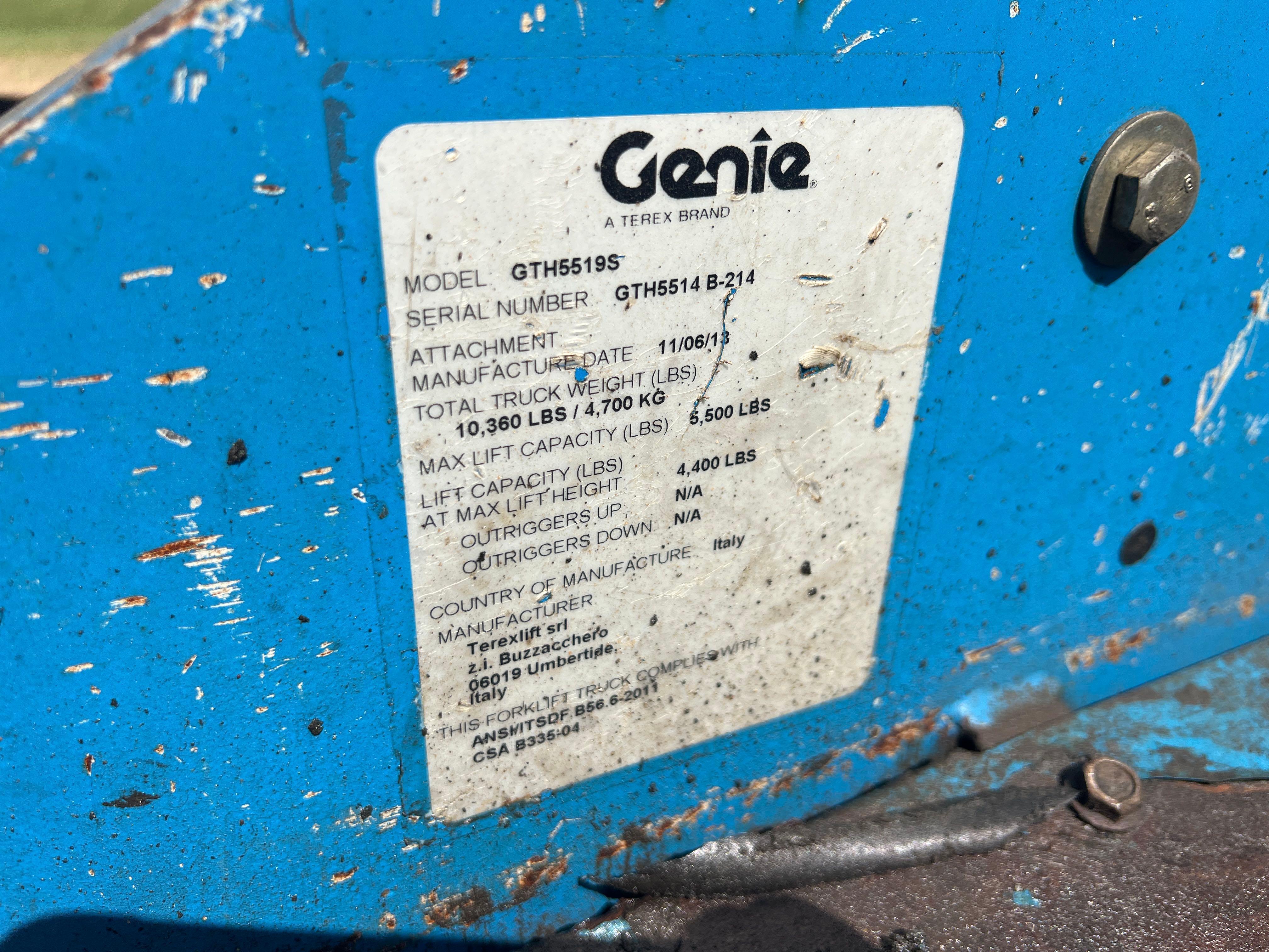 2013 Genie GTH-5519S