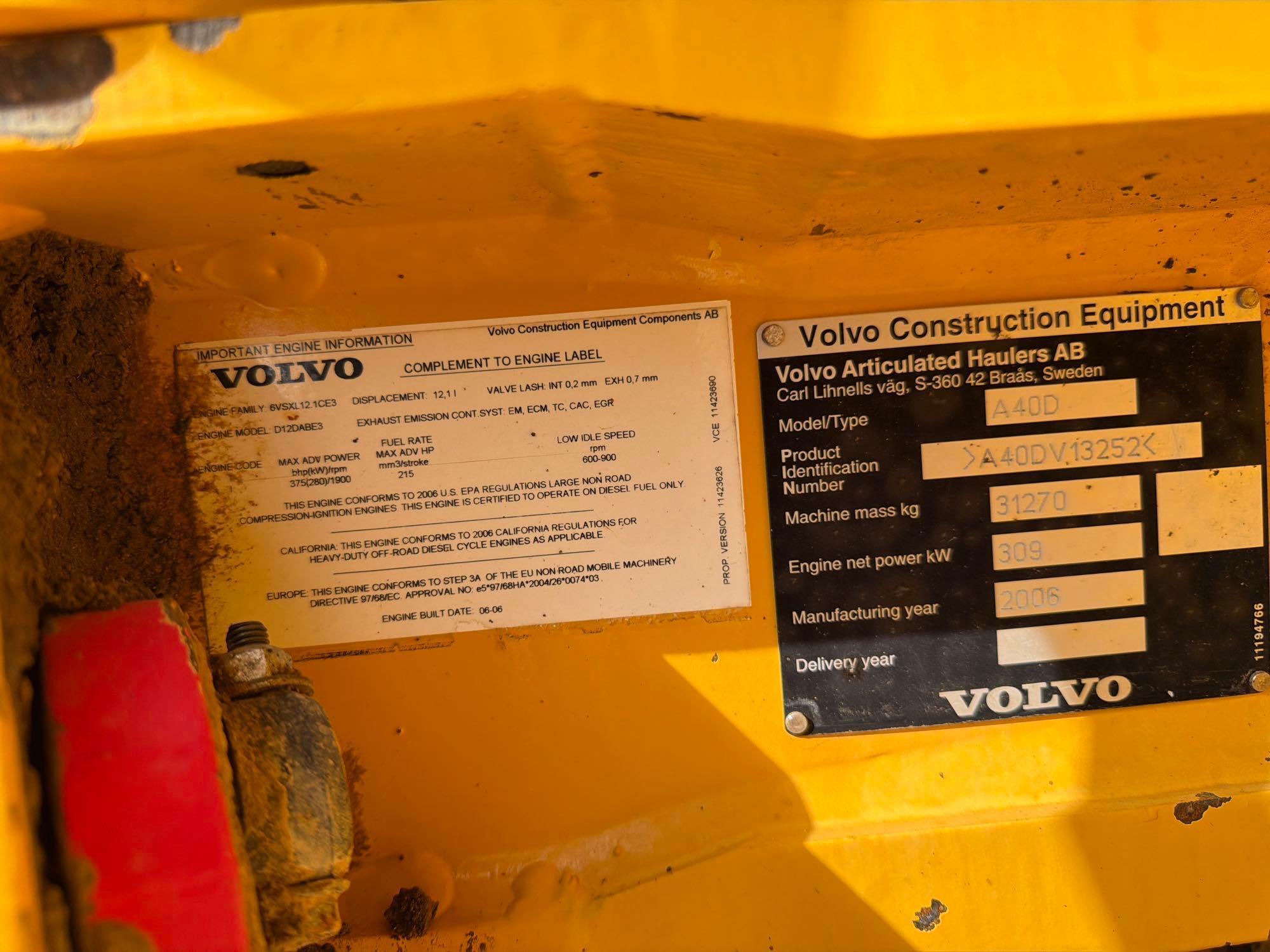 2006 Volvo A40D