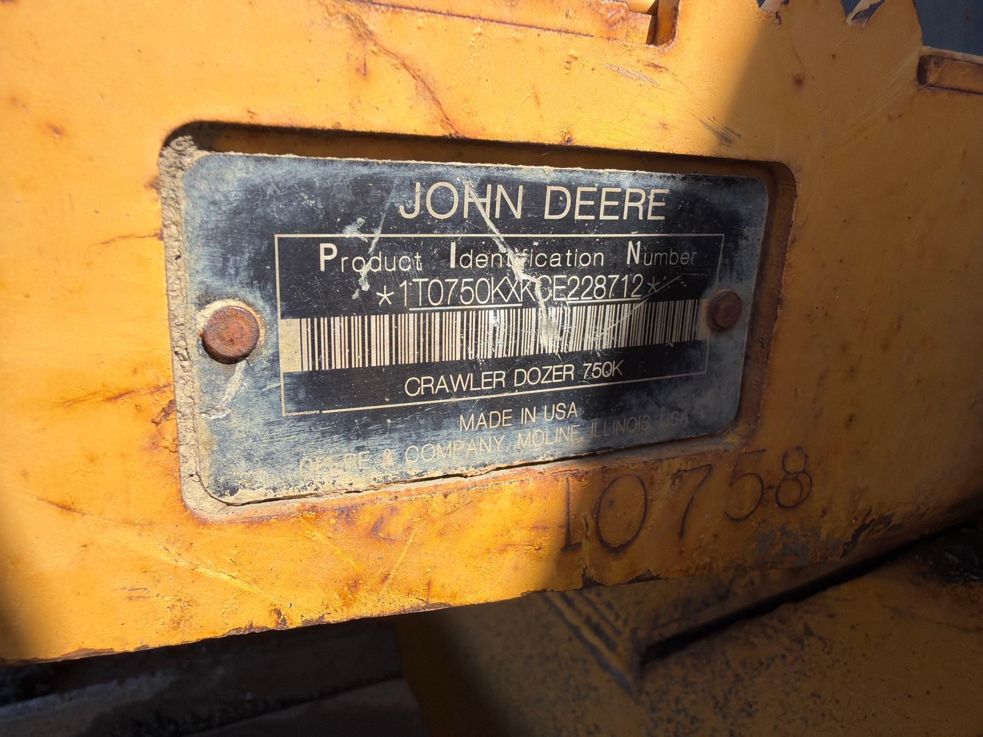 2012 John Deere 750K