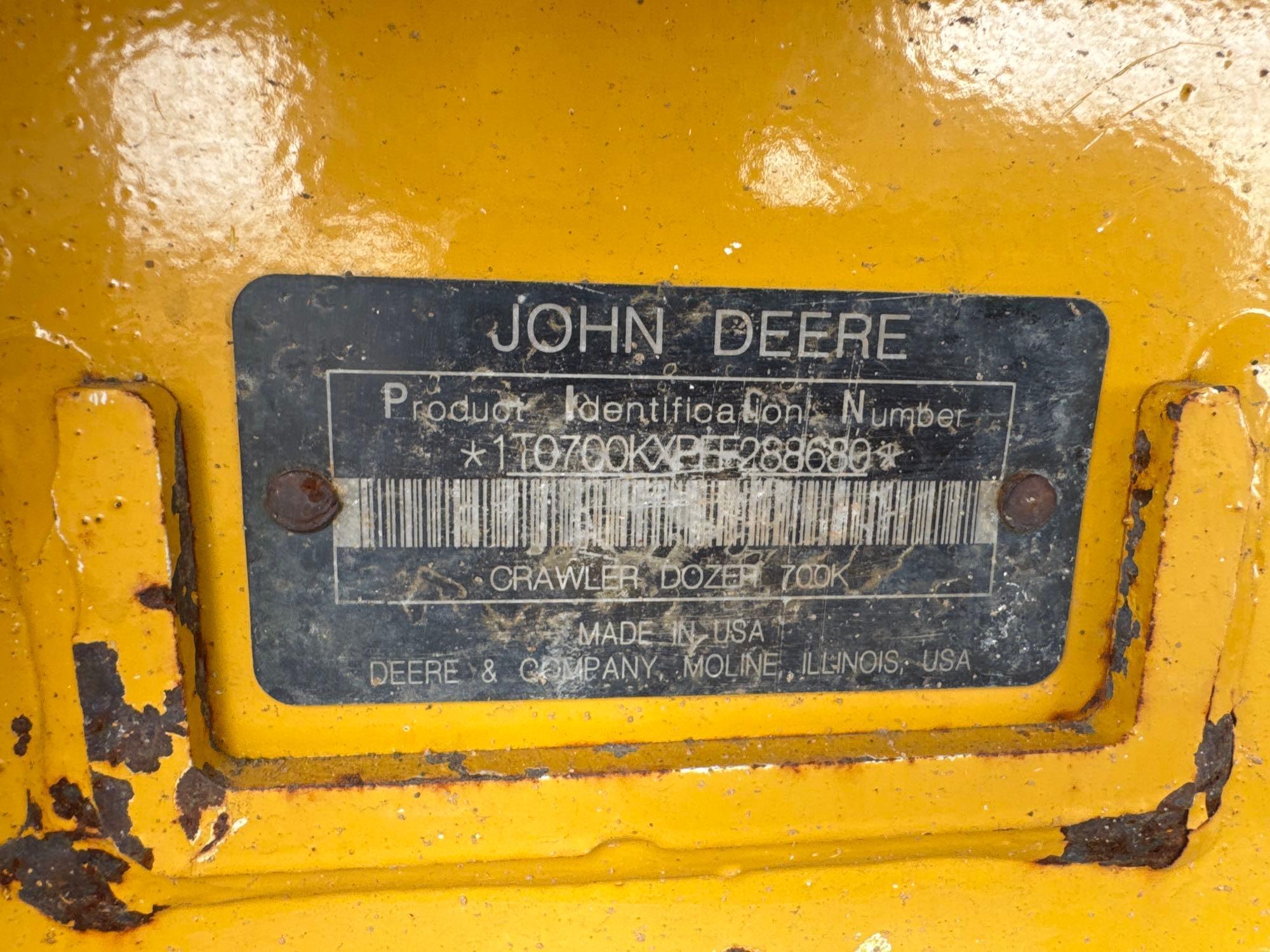 2016 John Deere 700K