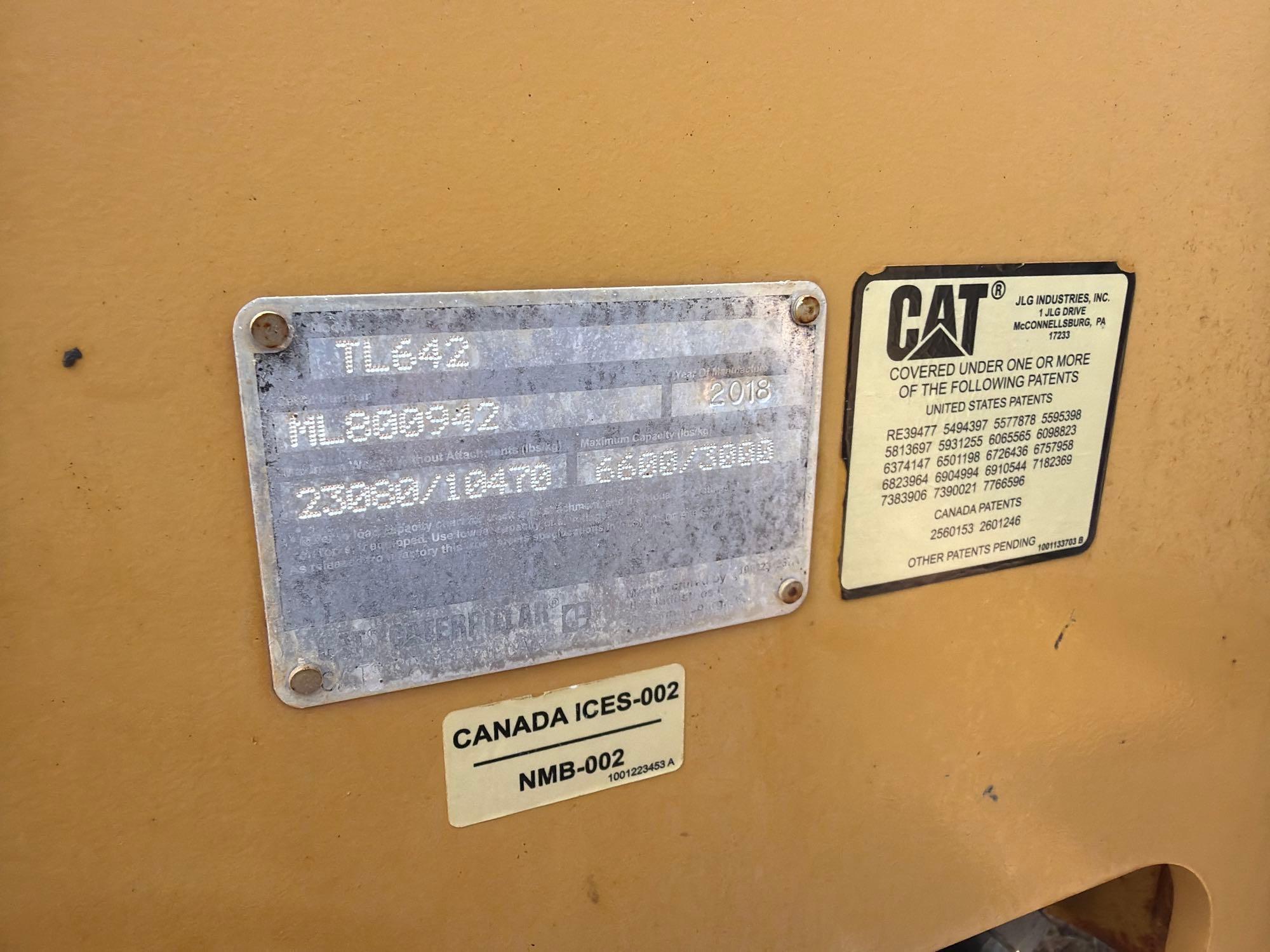 2018 Caterpillar TL642
