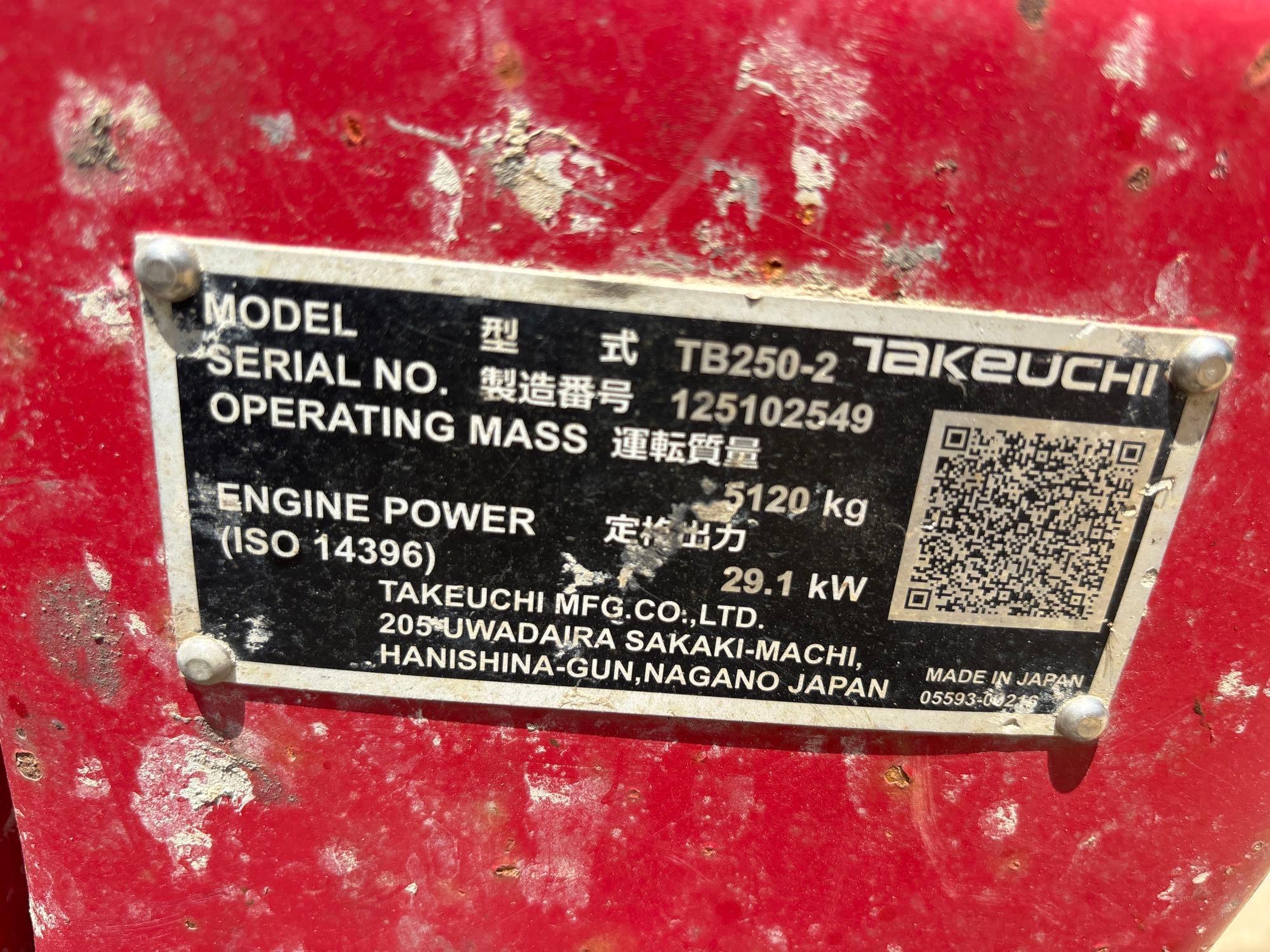 2021 Takeuchi TB250