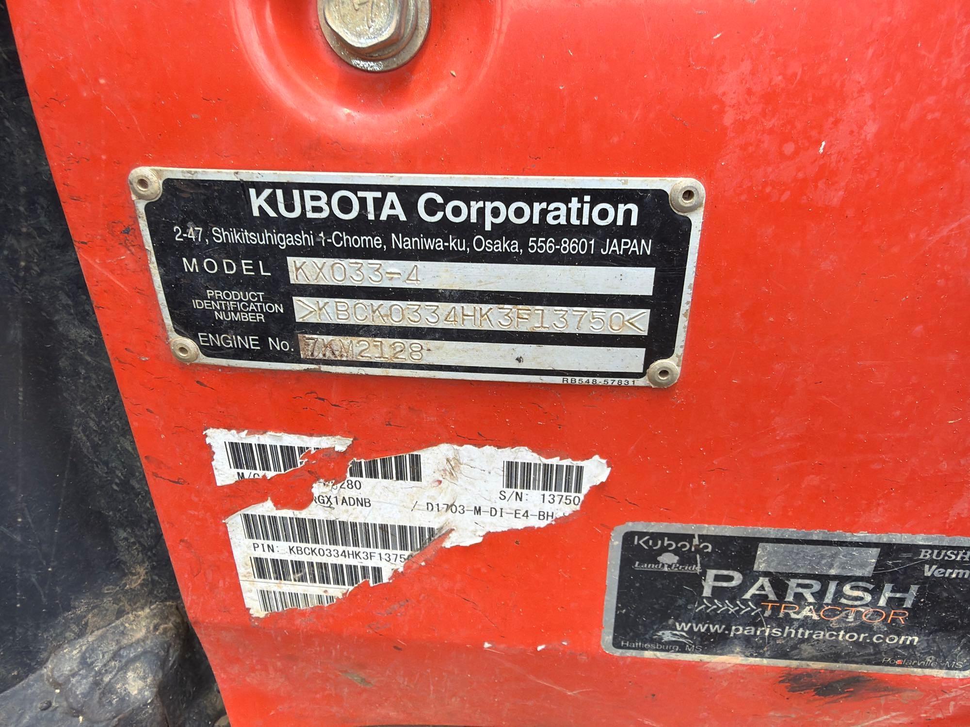 2020 Kubota KX033