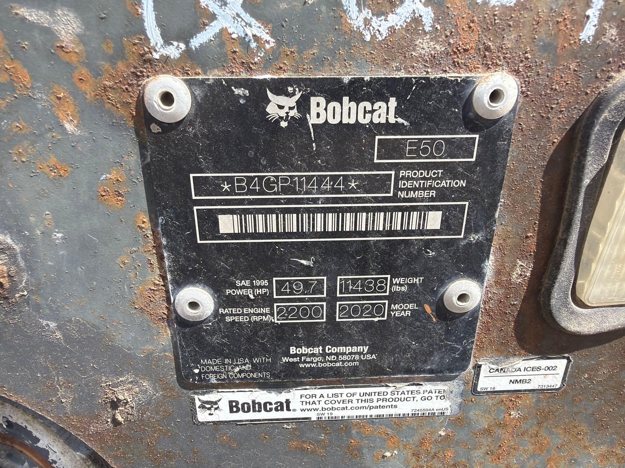 2020 Bobcat E50