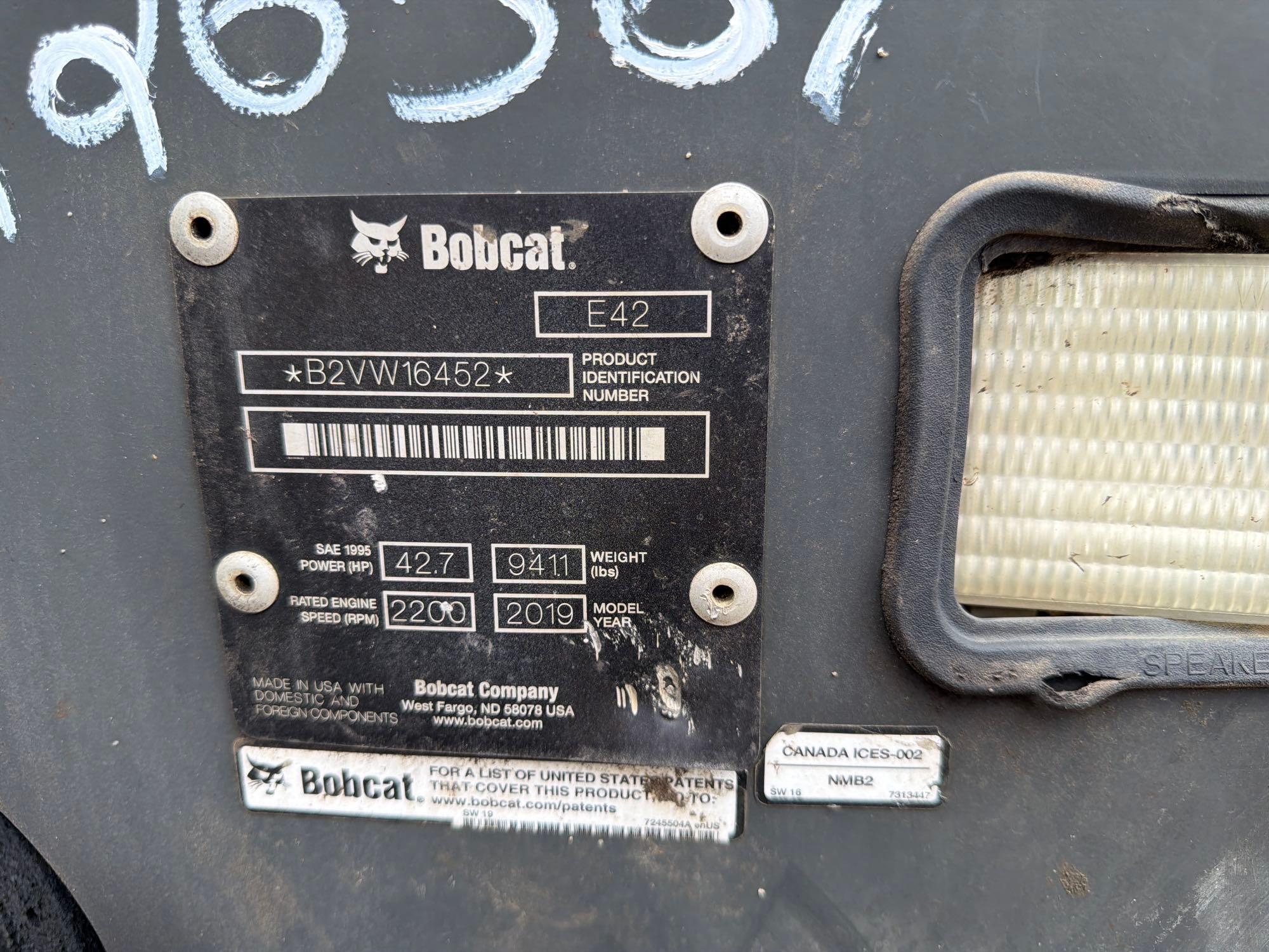 2019 Bobcat E42