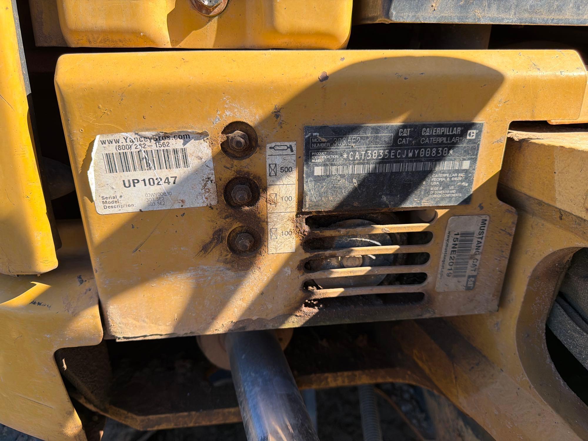 2016 Caterpillar 303.5E2CR