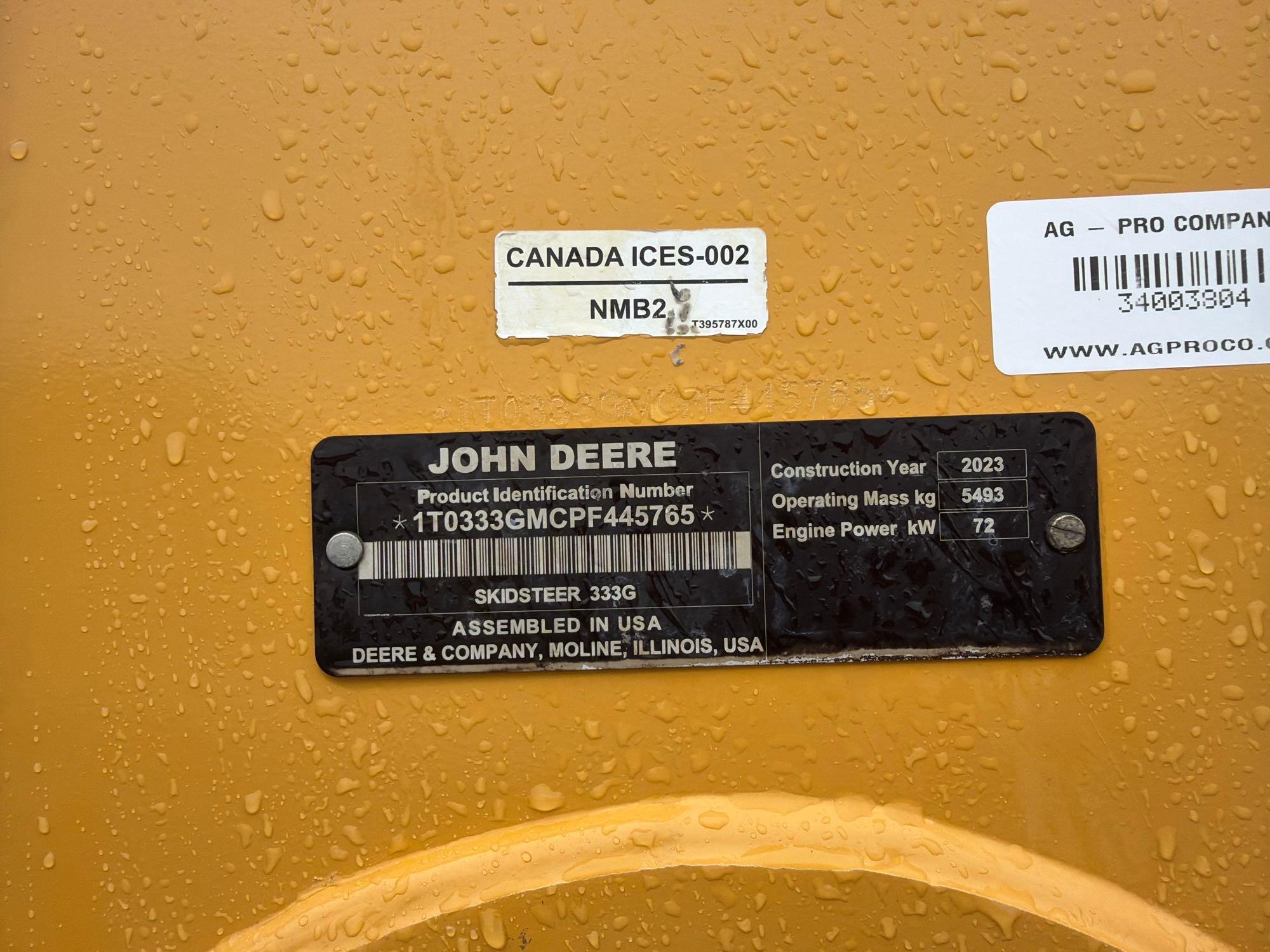2023 John Deere 333