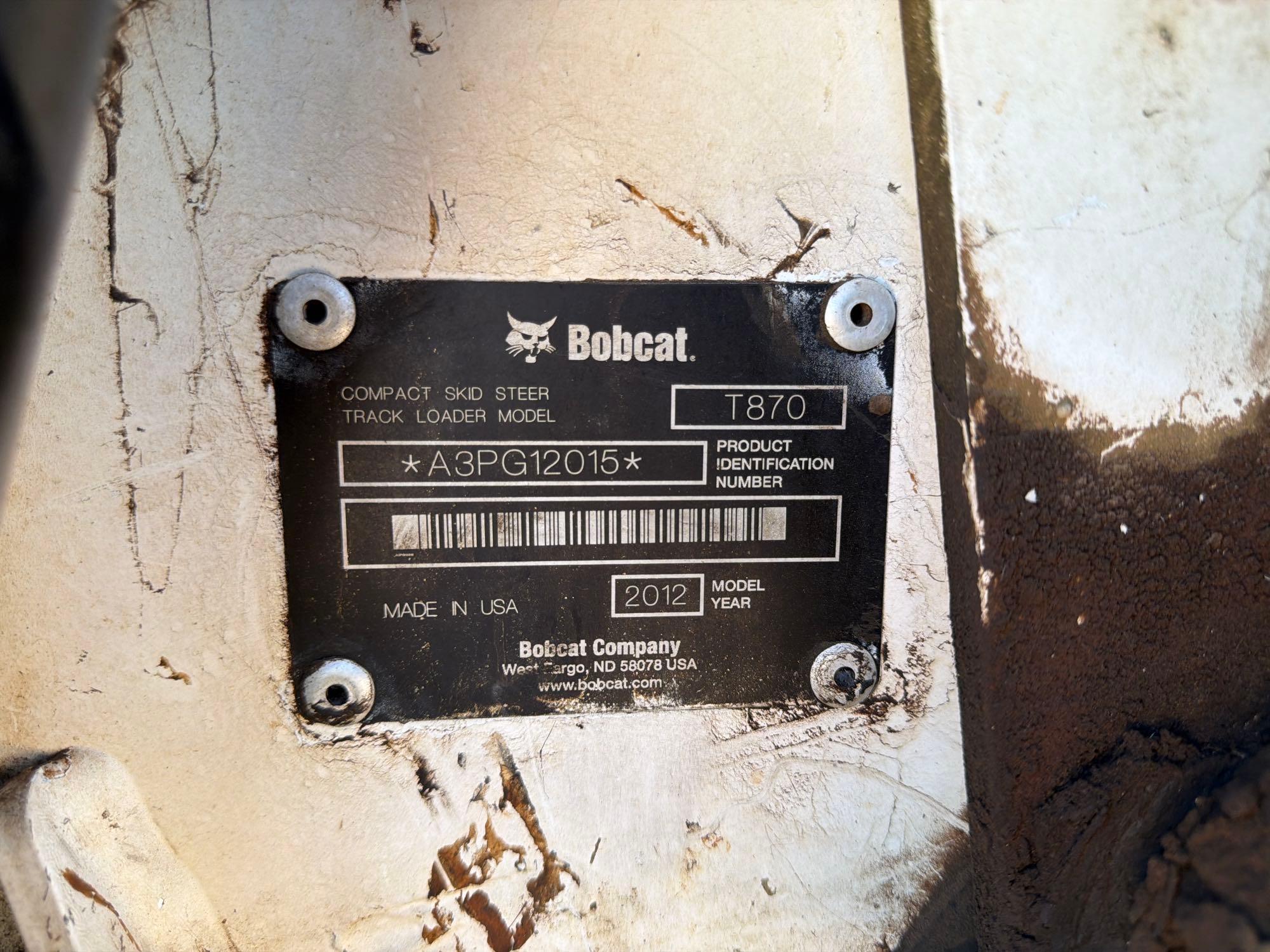 2012 Bobcat T 870