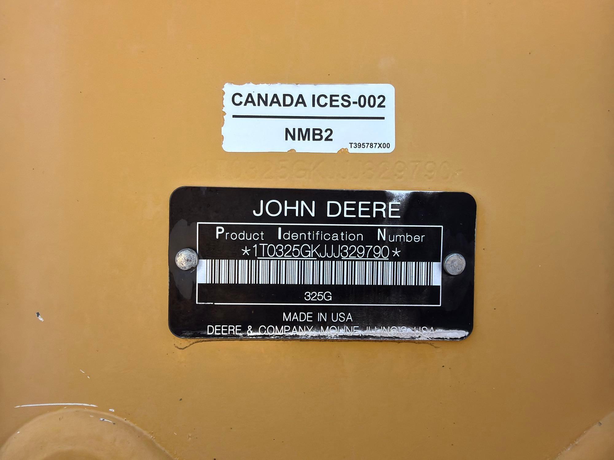 2018 John Deere 325