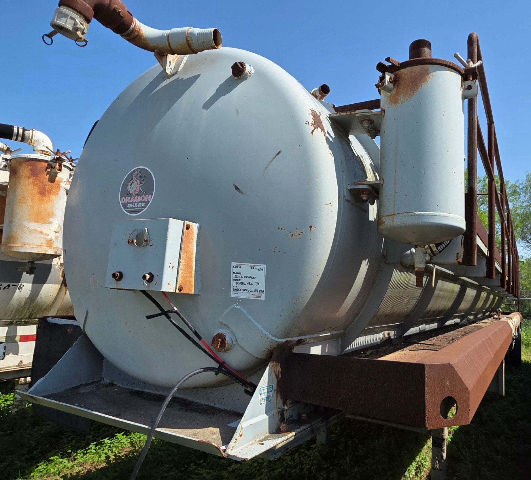 2012 DRAGON 130BBL VAC TRAILER