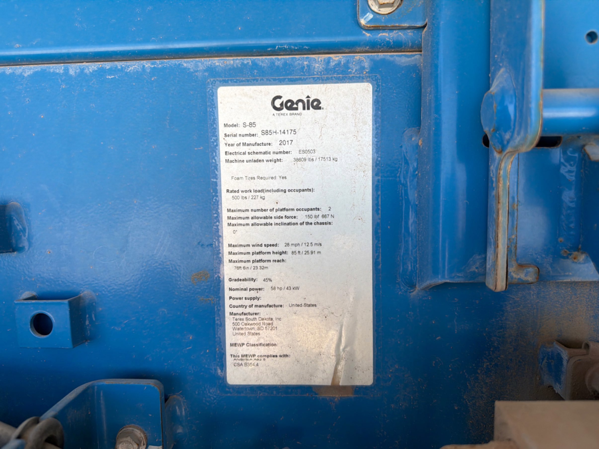 2015 Genie GS3246