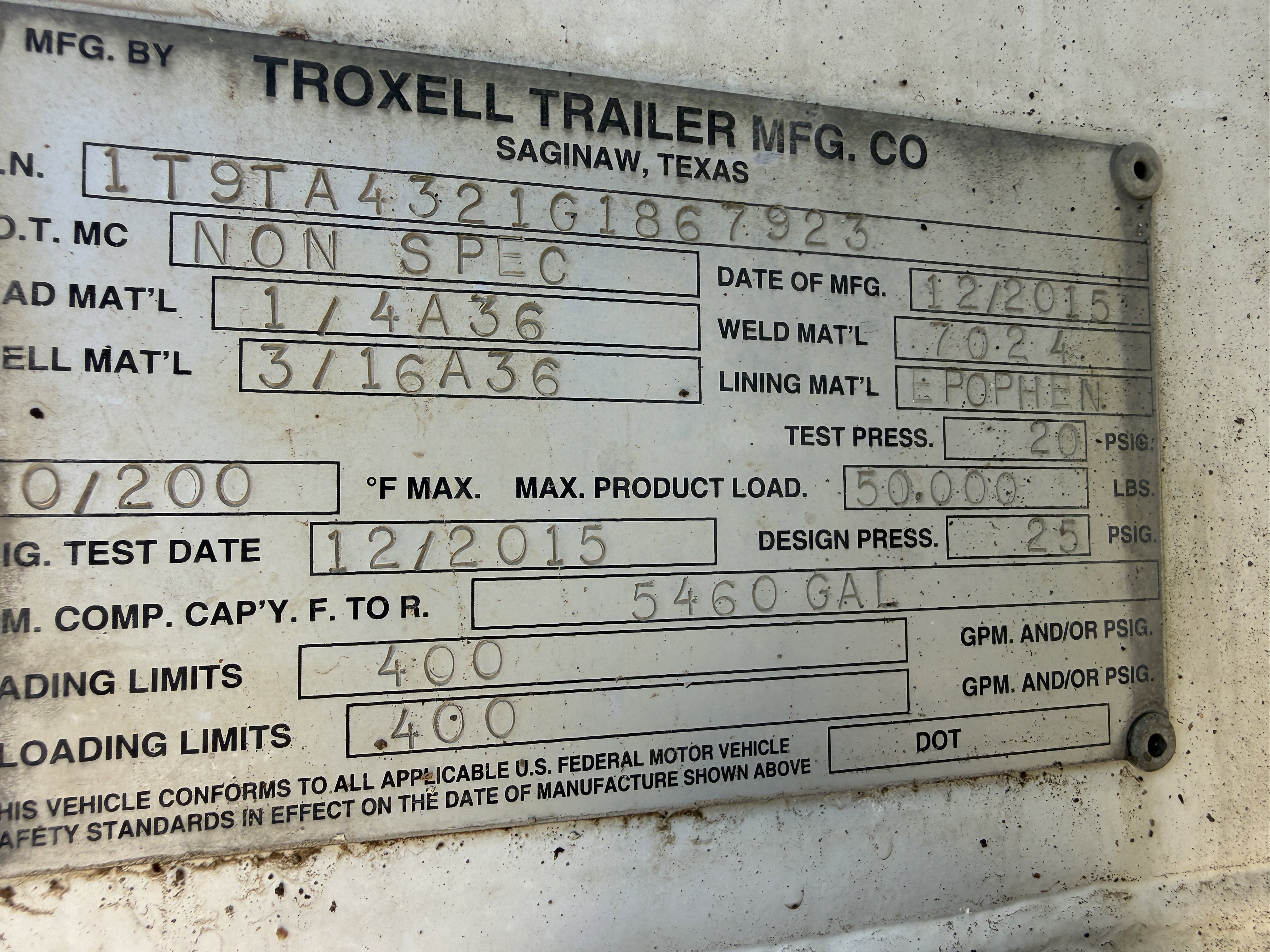 2016 Trojan 130BBL