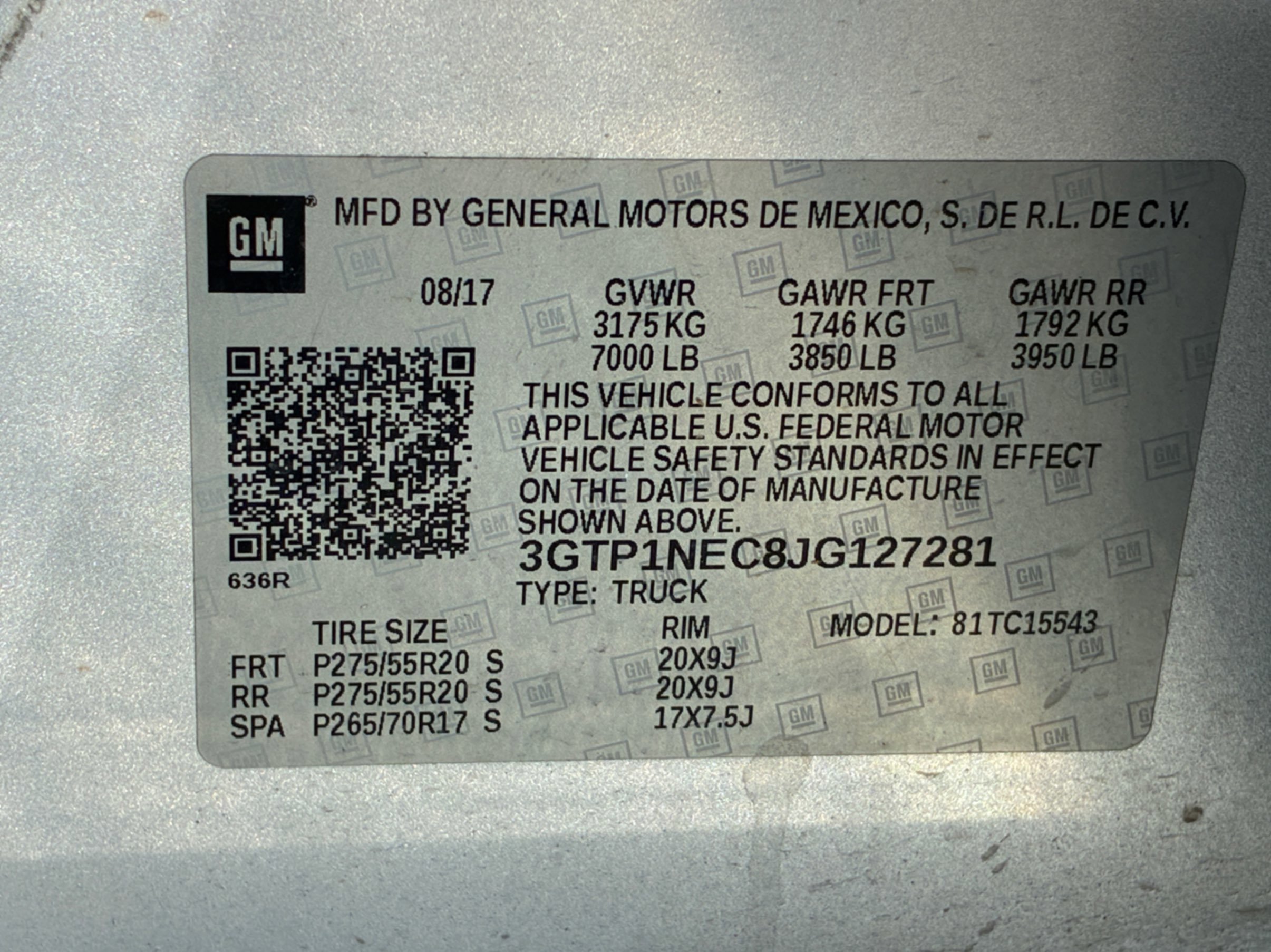 2018 GMC SIERRA 1500