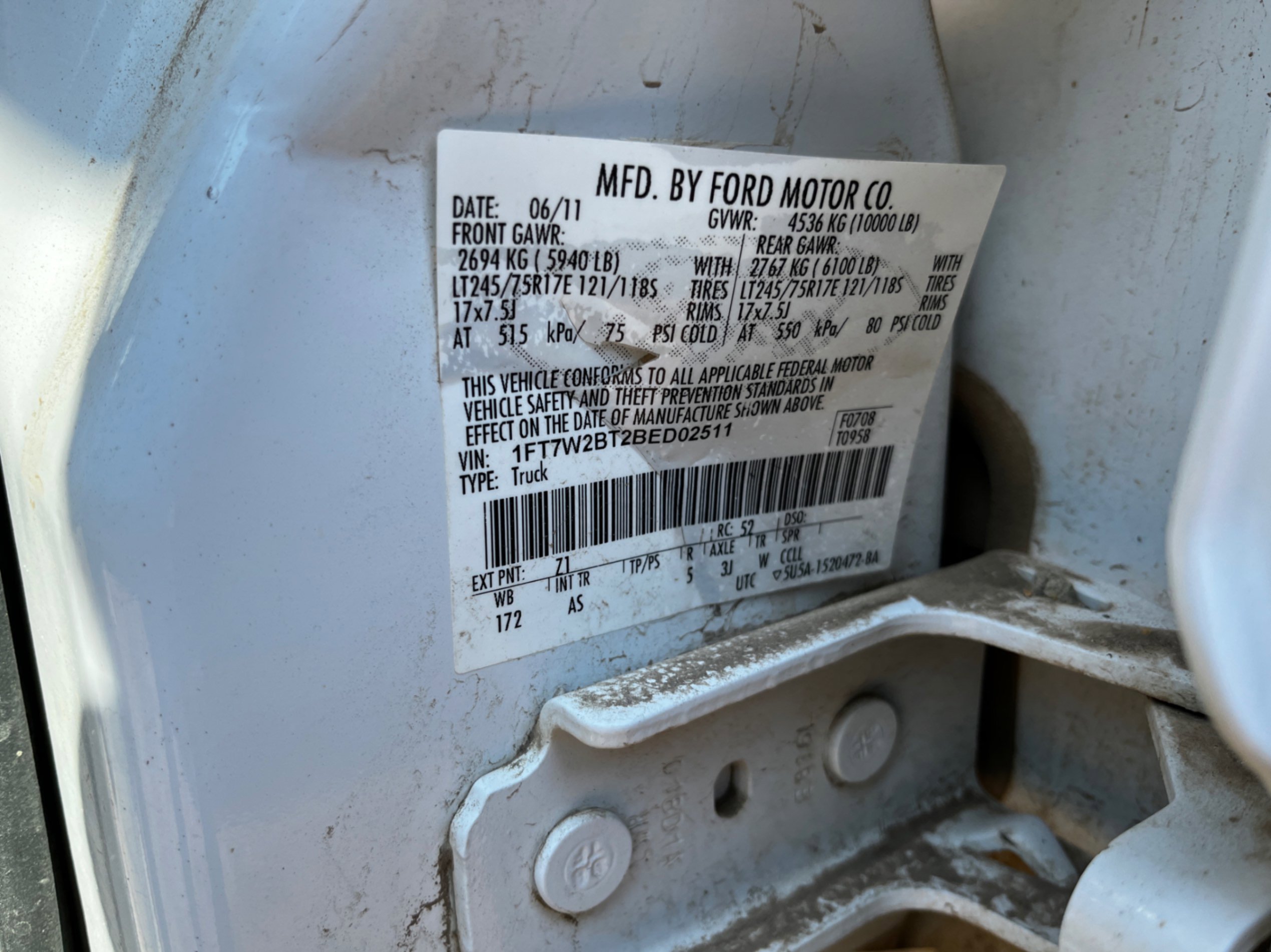 2011 Ford F-250 SUPER DUTY