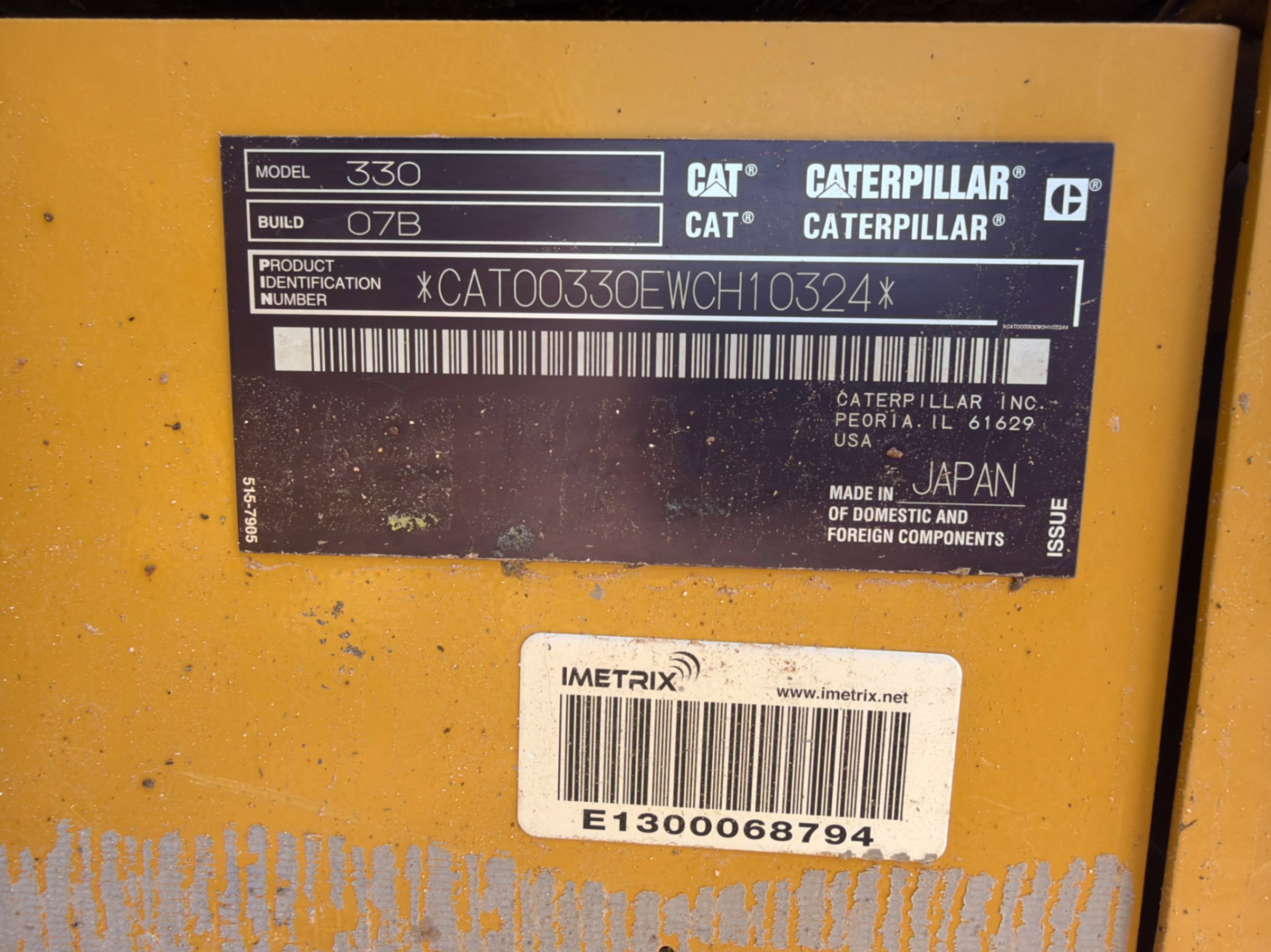 2020 Caterpillar 330