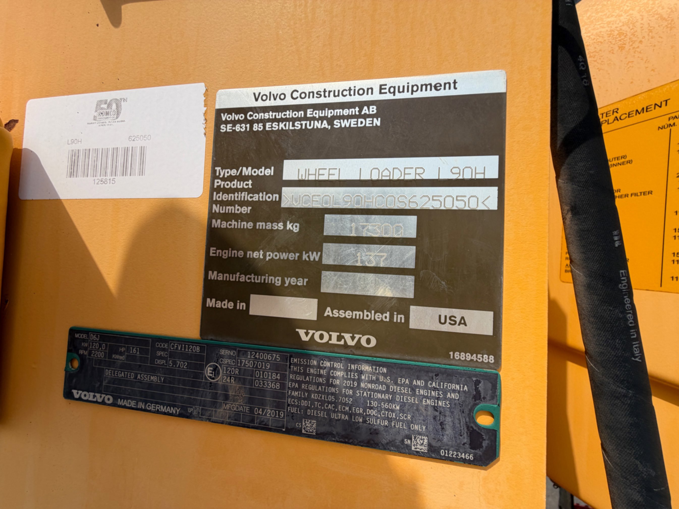 2019 Volvo L90H