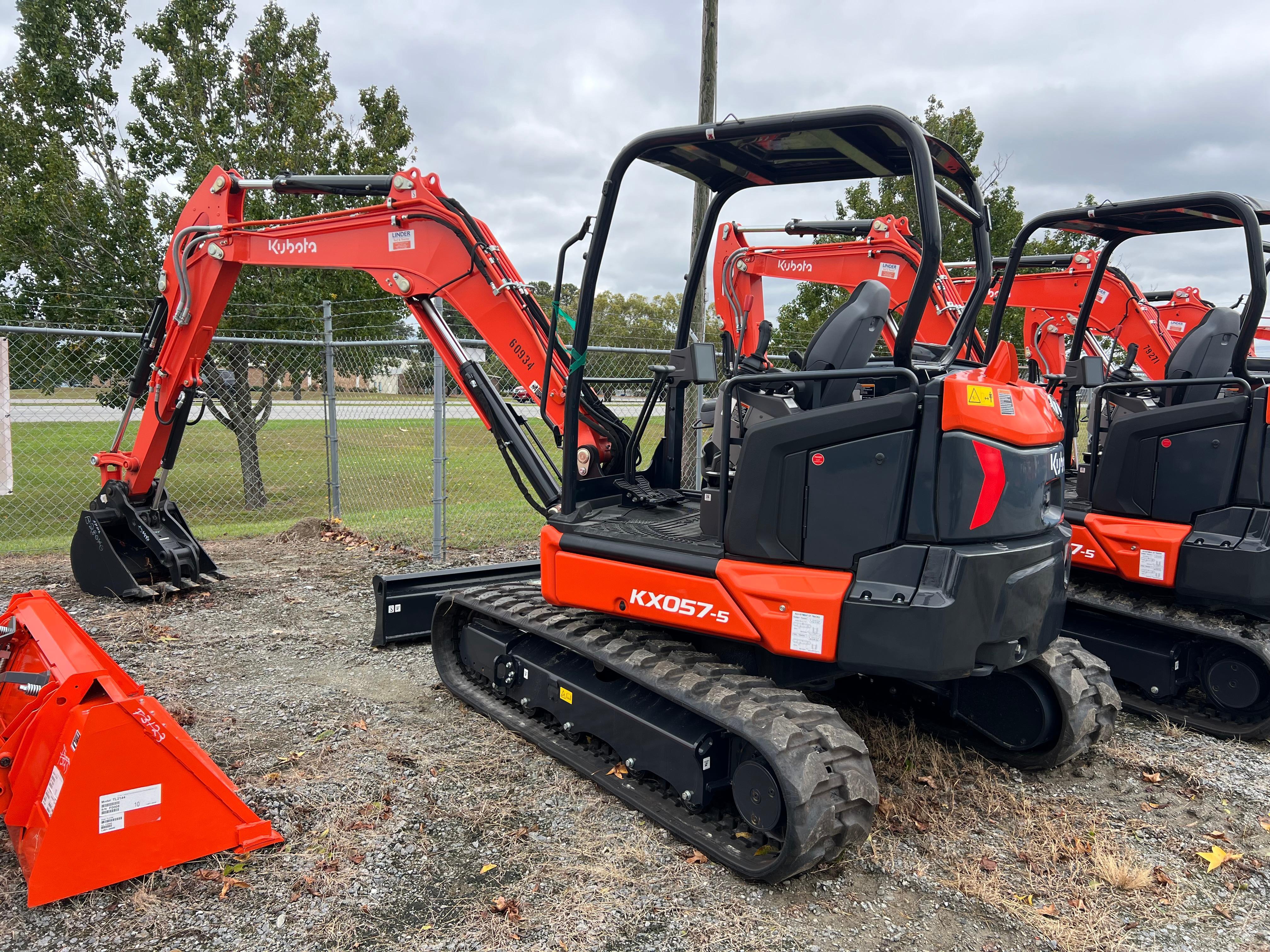 2023 Kubota KX057-5 Compact Excavator with Angle Blade