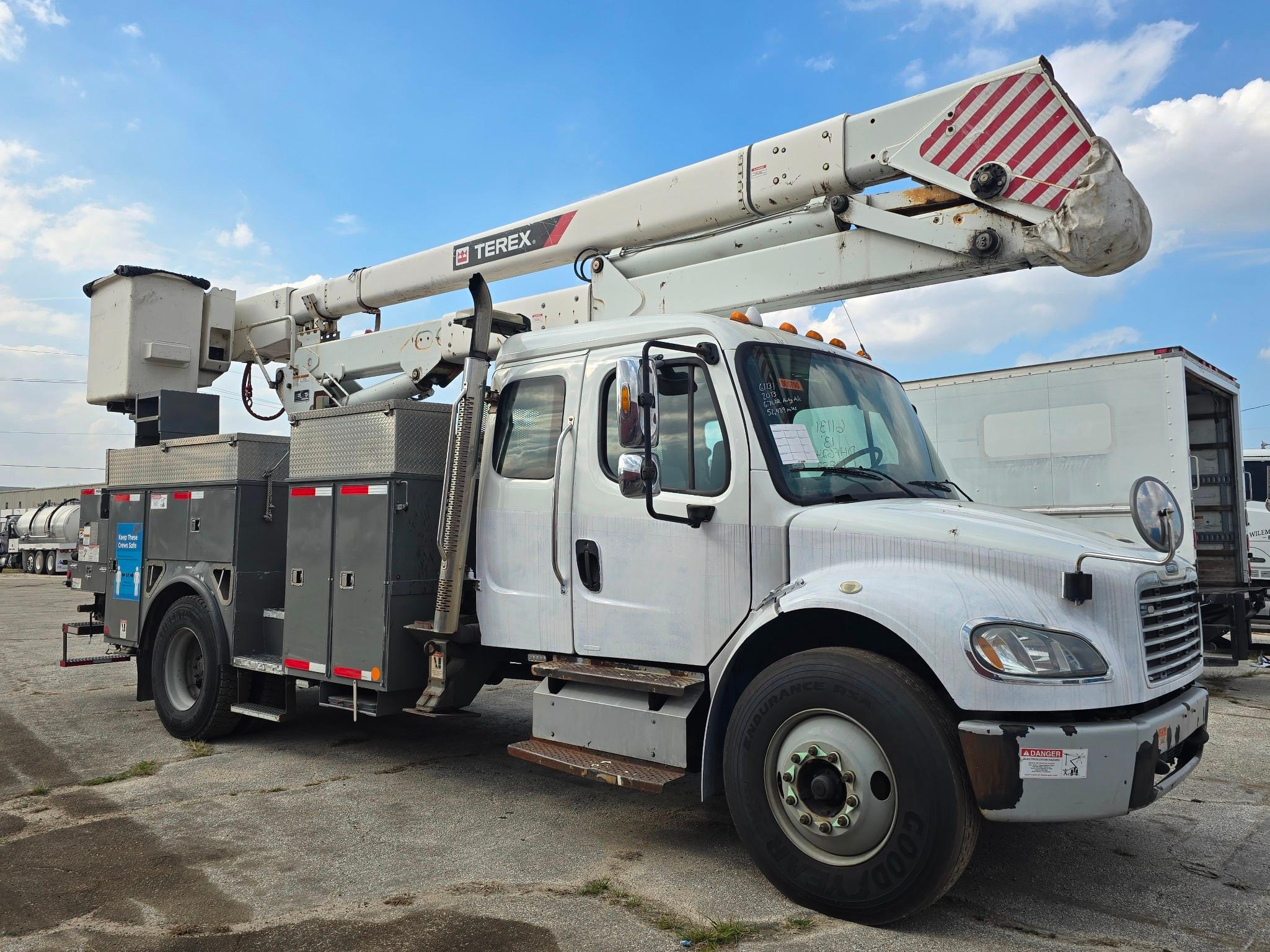 2012 Freightliner M2106 Bucket Truck, Terex Hi-Ranger HR52M, 52FT Platform Height