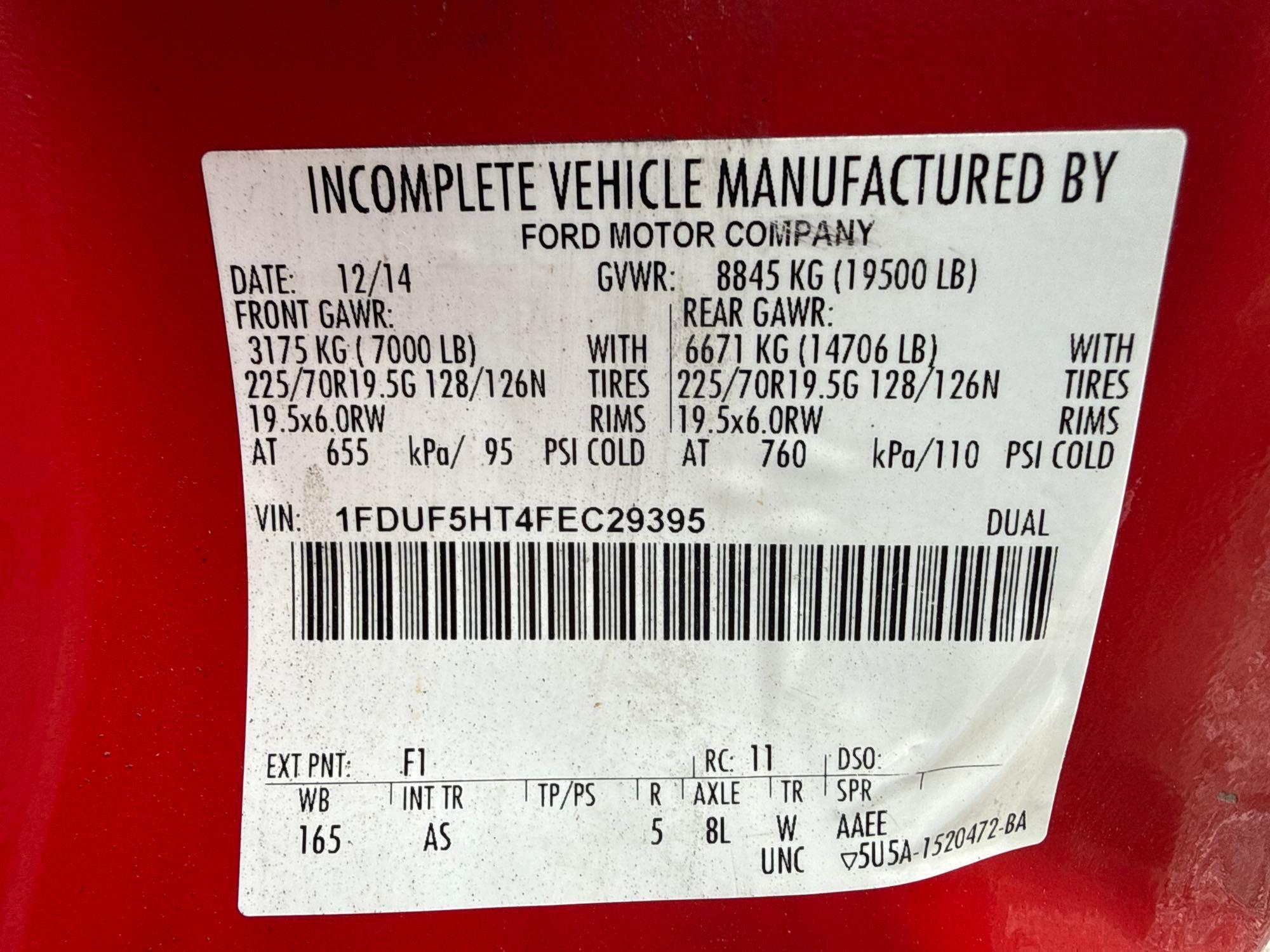 2015 Ford F550XL