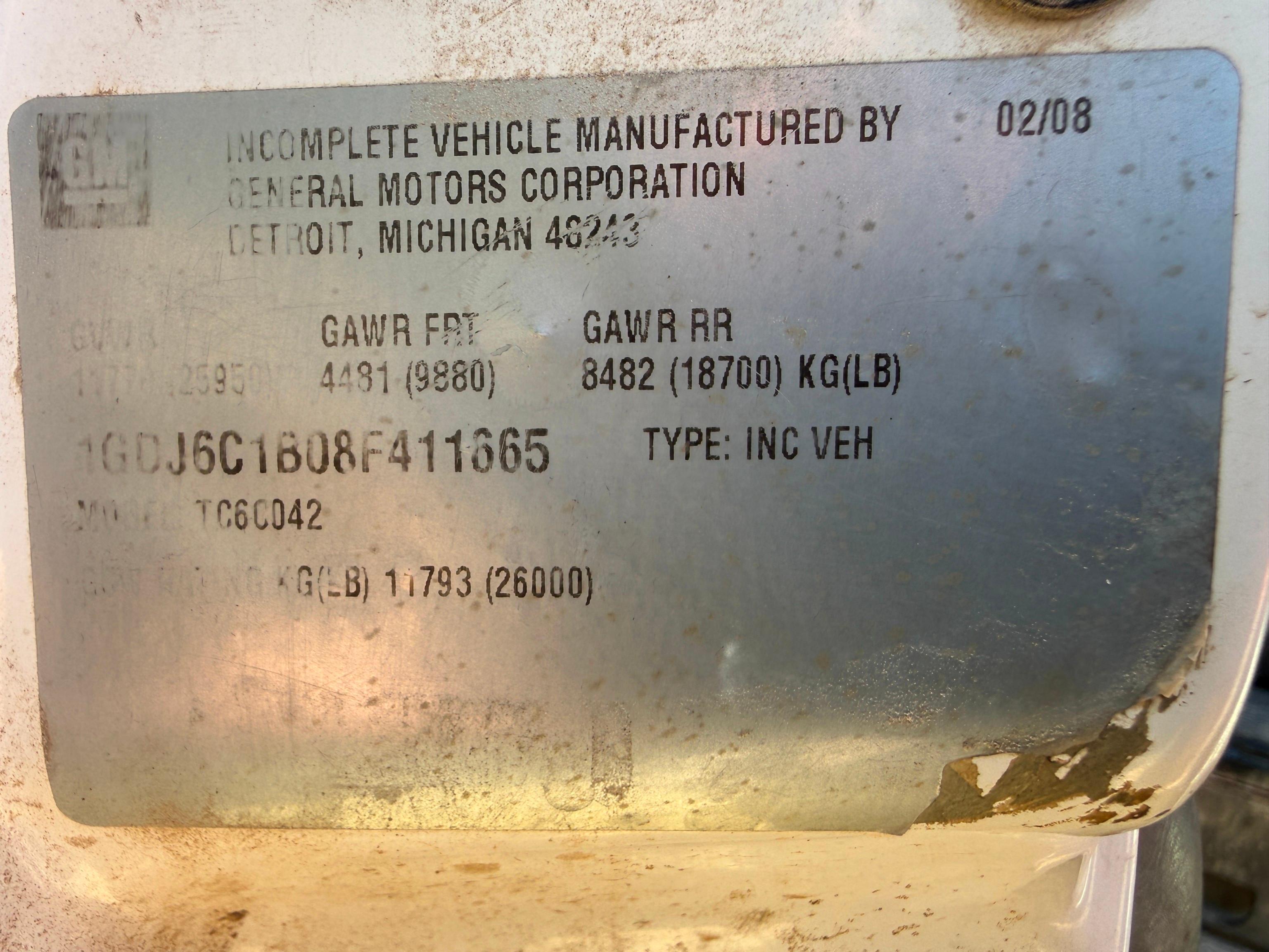 2008 GMC C6500