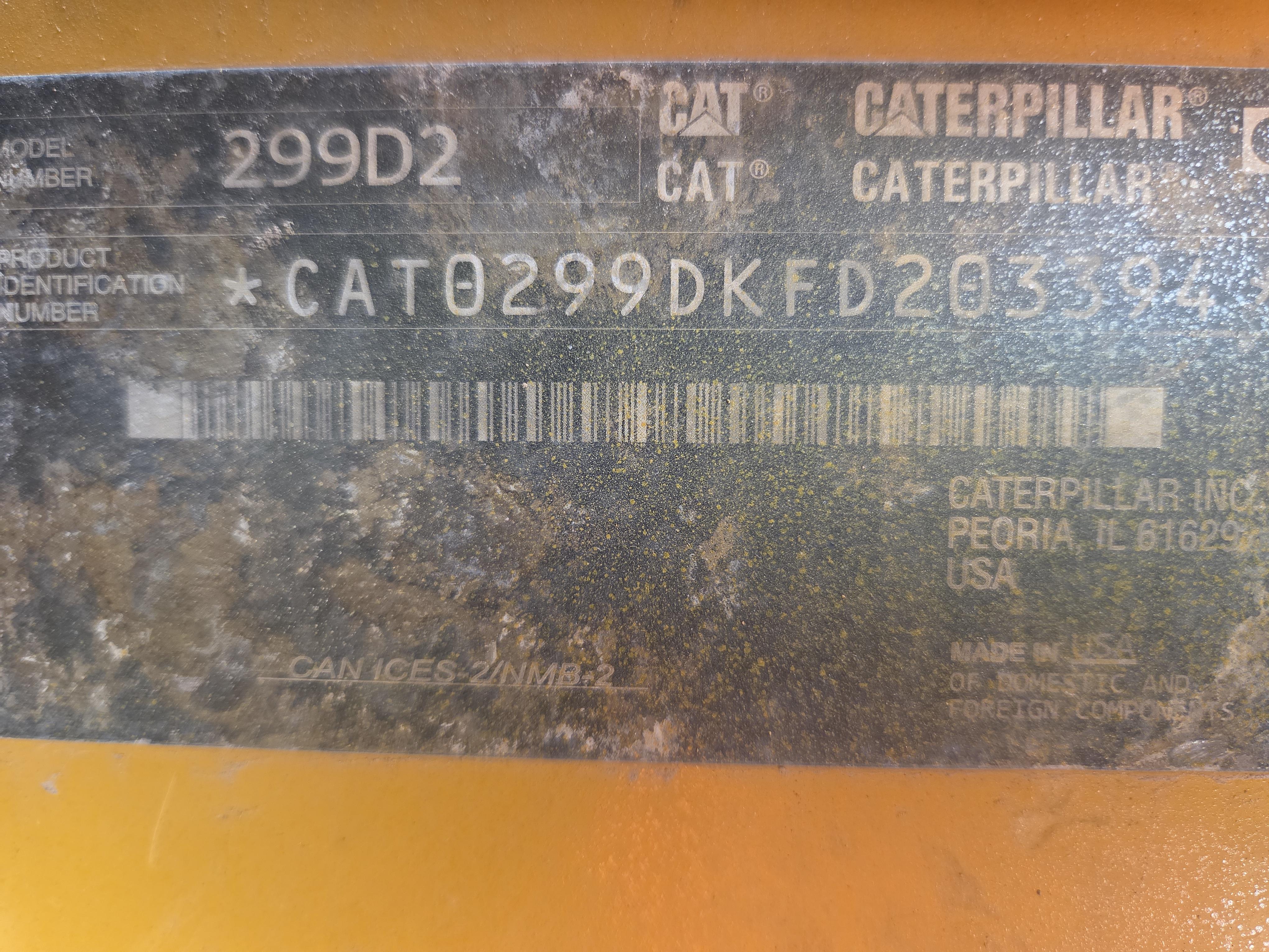 2018 Caterpillar 299D2