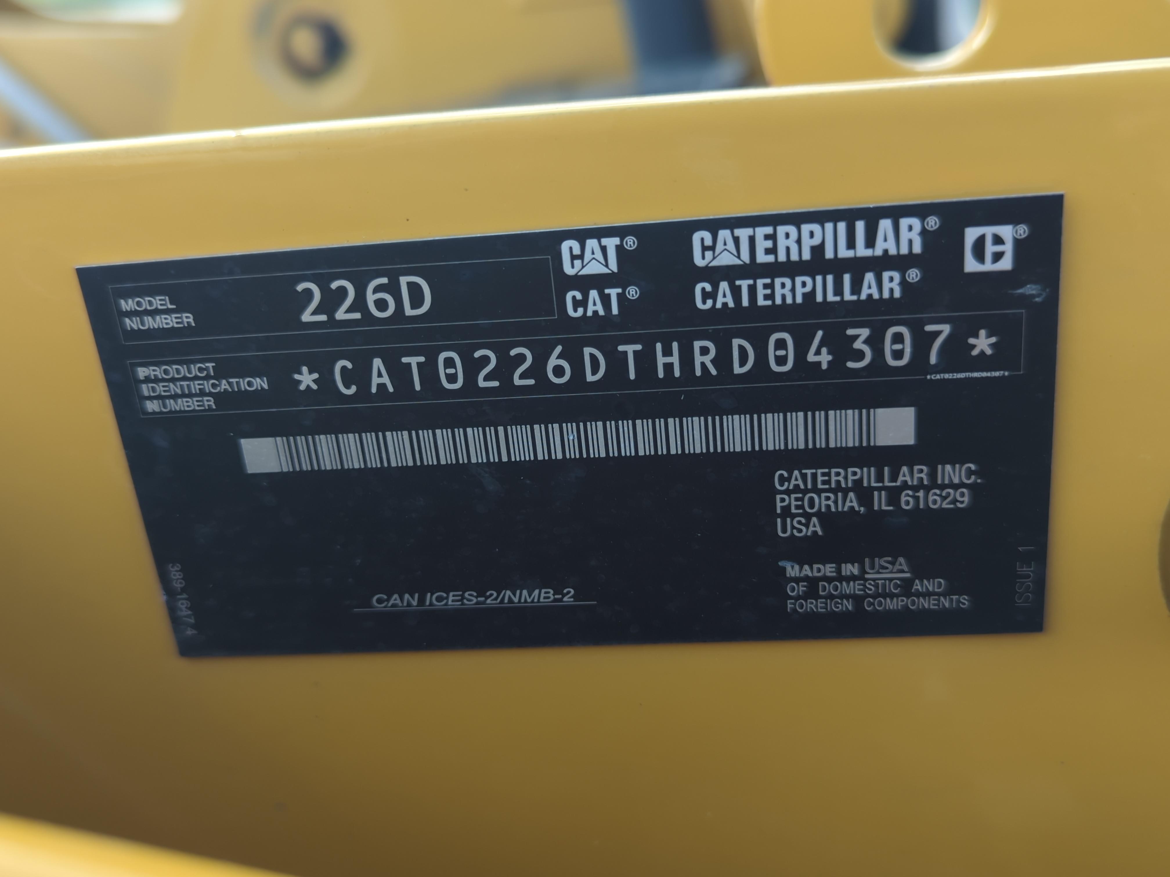 2019 Caterpillar 226D