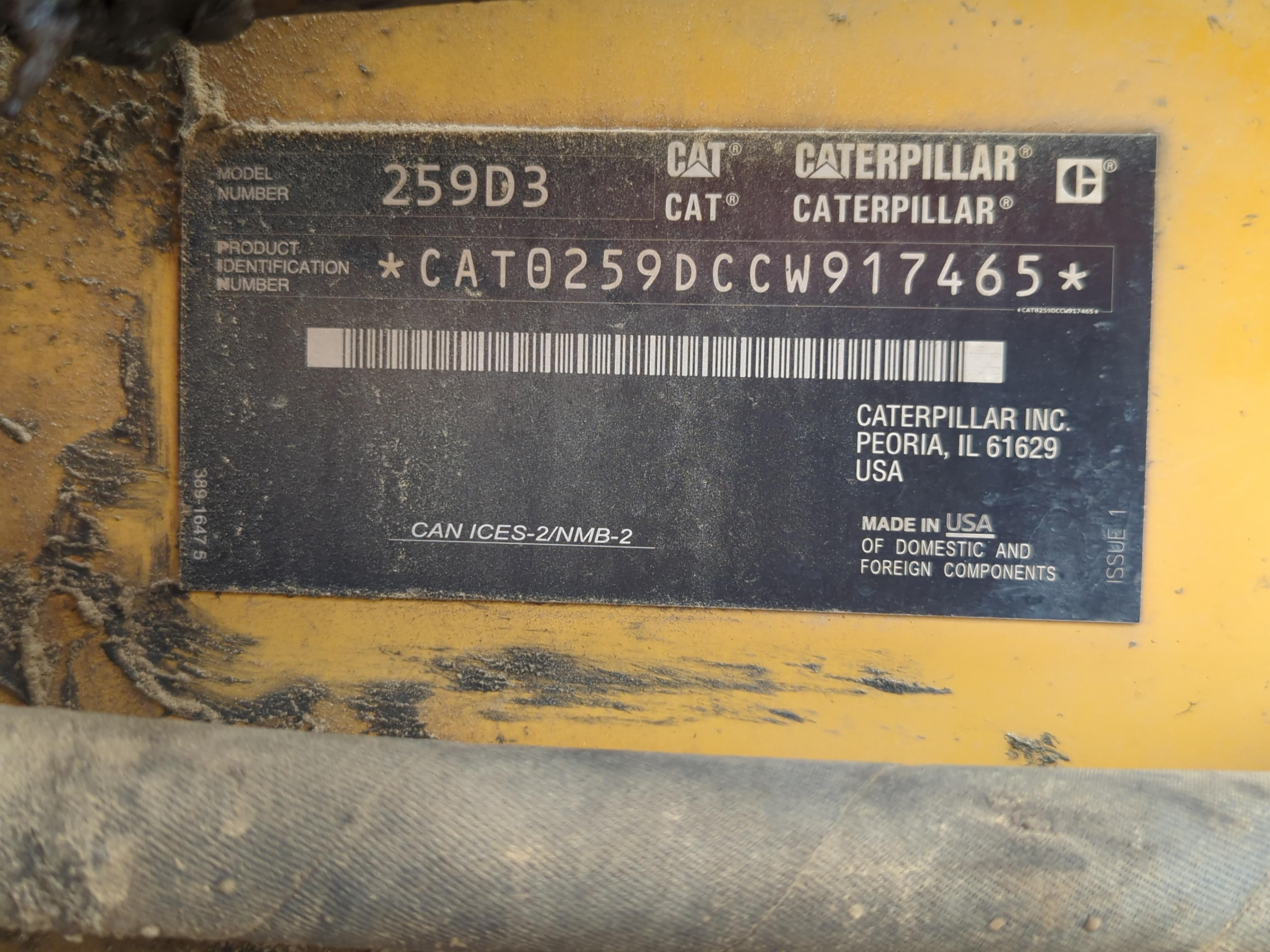 2022 Caterpillar 259