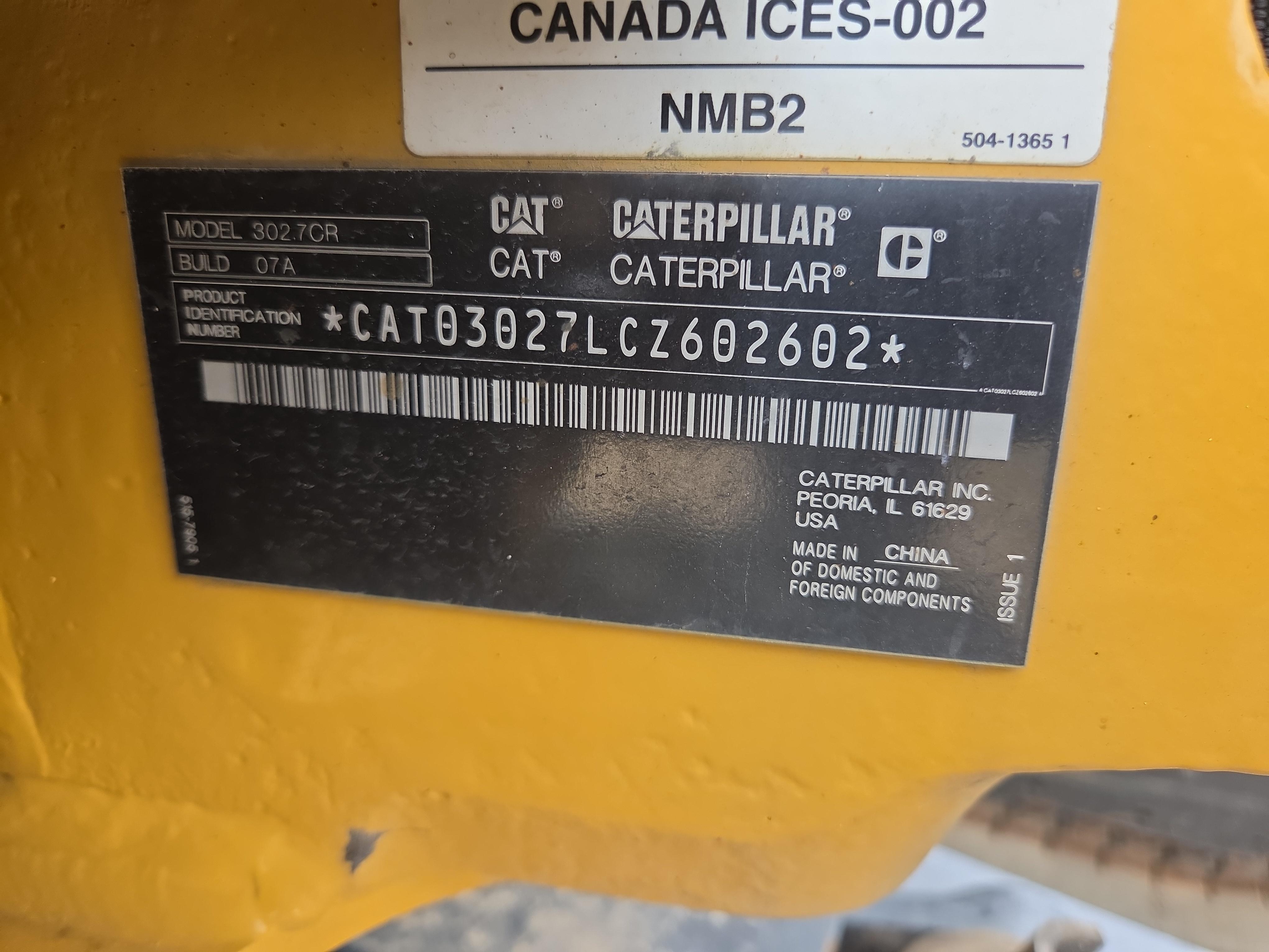 2022 Caterpillar 302.7DCR